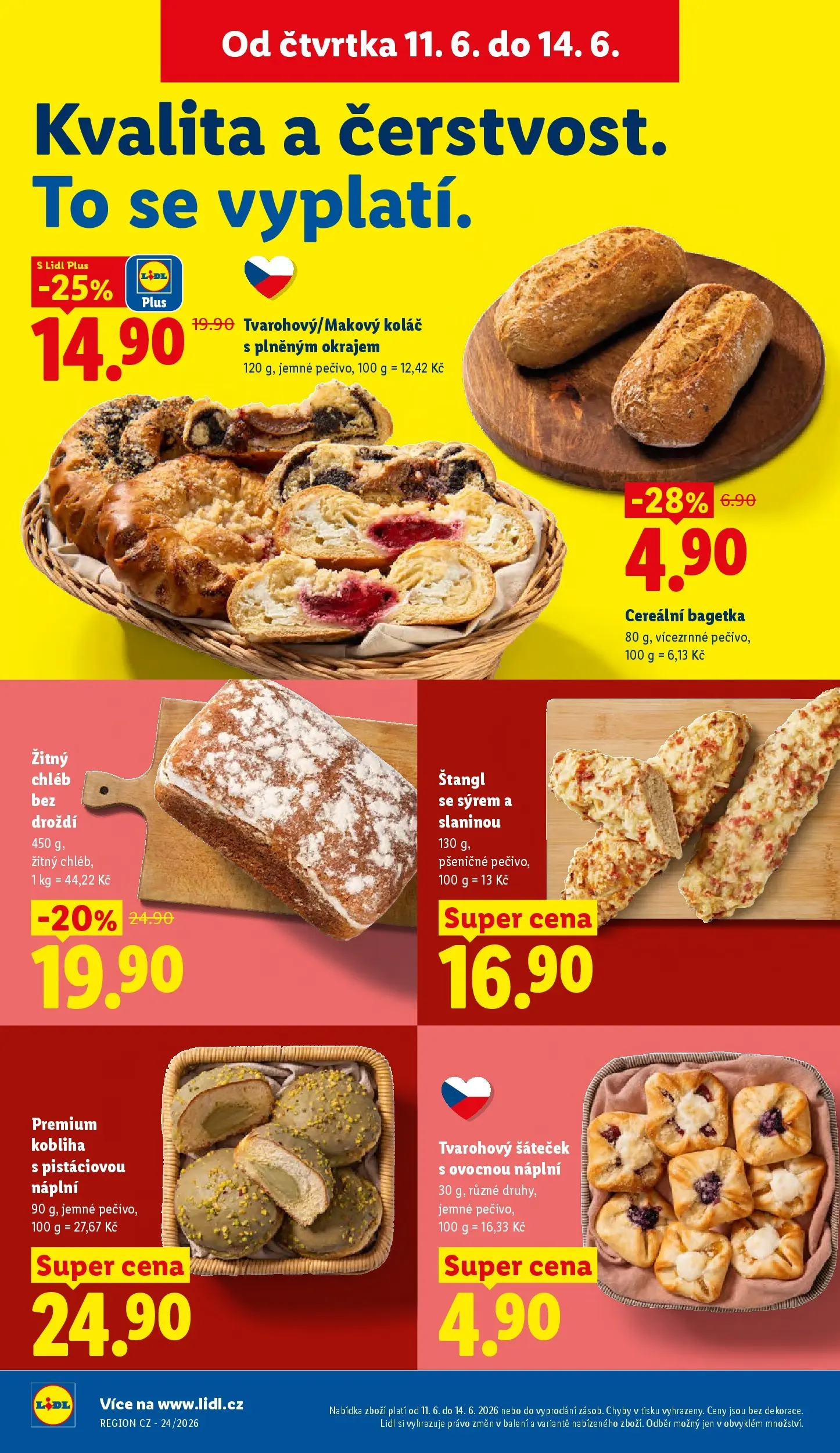 Lidl leták od 10.06.2026 - Nový akční leták | Strana: 14 | Produkty: Chléb, Žitný chléb, Droždí