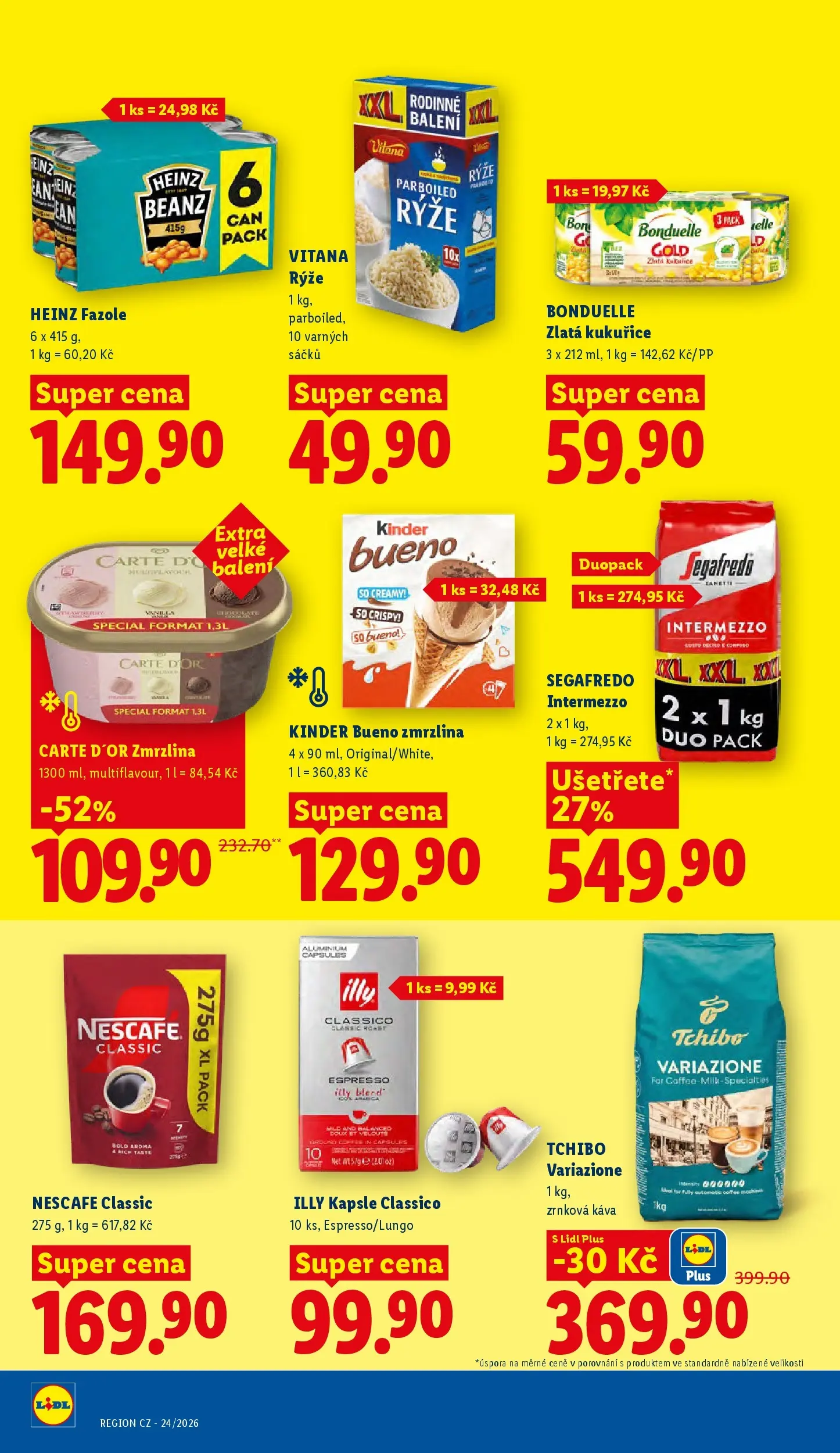 Lidl leták od 10.06.2026 - Nový akční leták | Strana: 24 | Produkty: Segafredo Intermezzo, Illy, Fazole, Zrnková káva