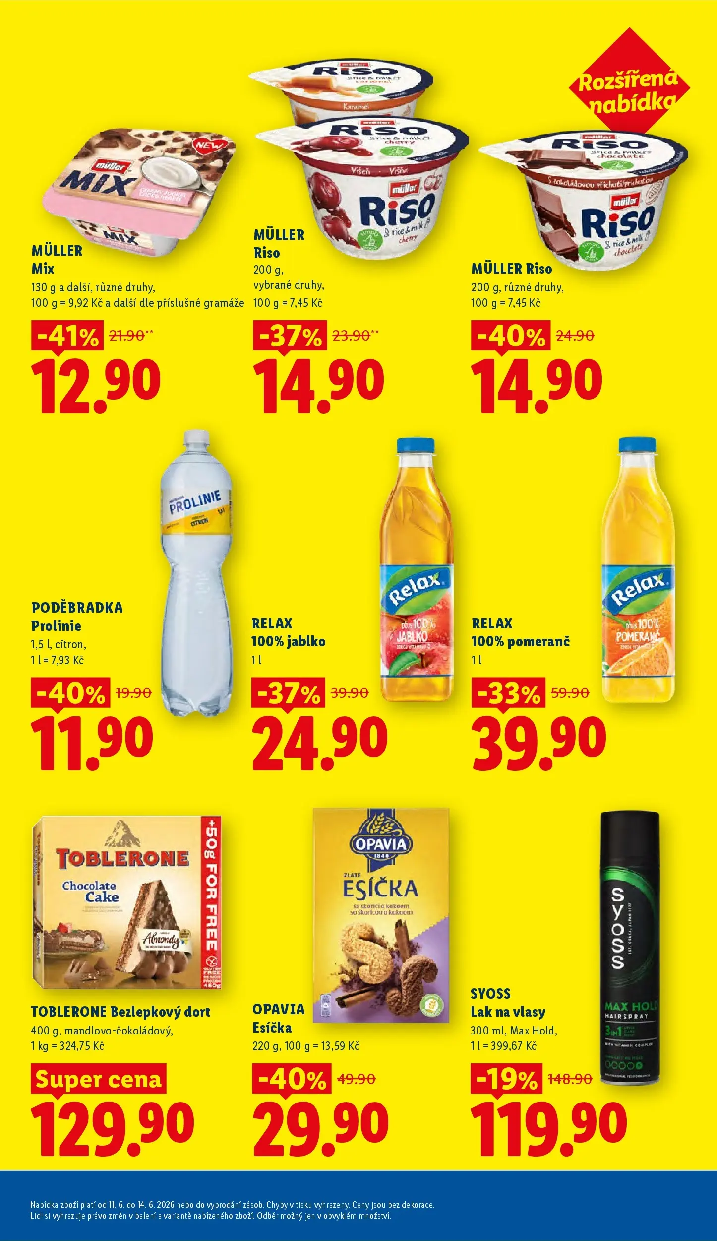 Lidl leták od 10.06.2026 - Nový akční leták | Strana: 25 | Produkty: Syoss, Esíčka, Toblerone, Lak na vlasy