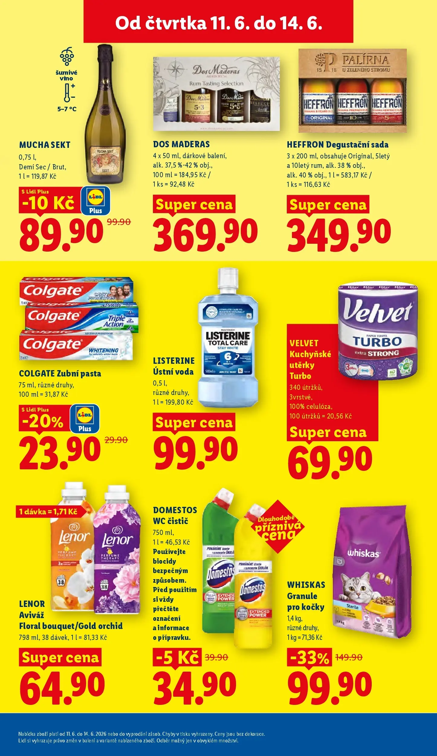 Lidl leták od 10.06.2026 - Nový akční leták | Strana: 29 | Produkty: Heffron, Mucha sekt, Listerine, Domestos