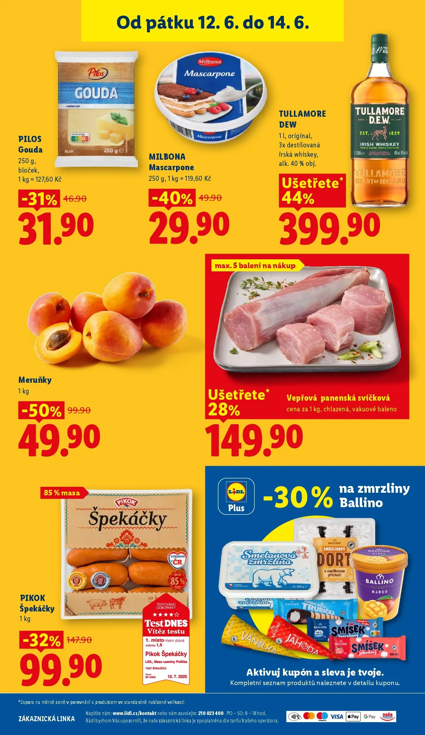 Lidl leták od 10.06.2026 - Nový akční leták | Strana: 51 | Produkty: Gouda, Whiskey, Test, Milbona