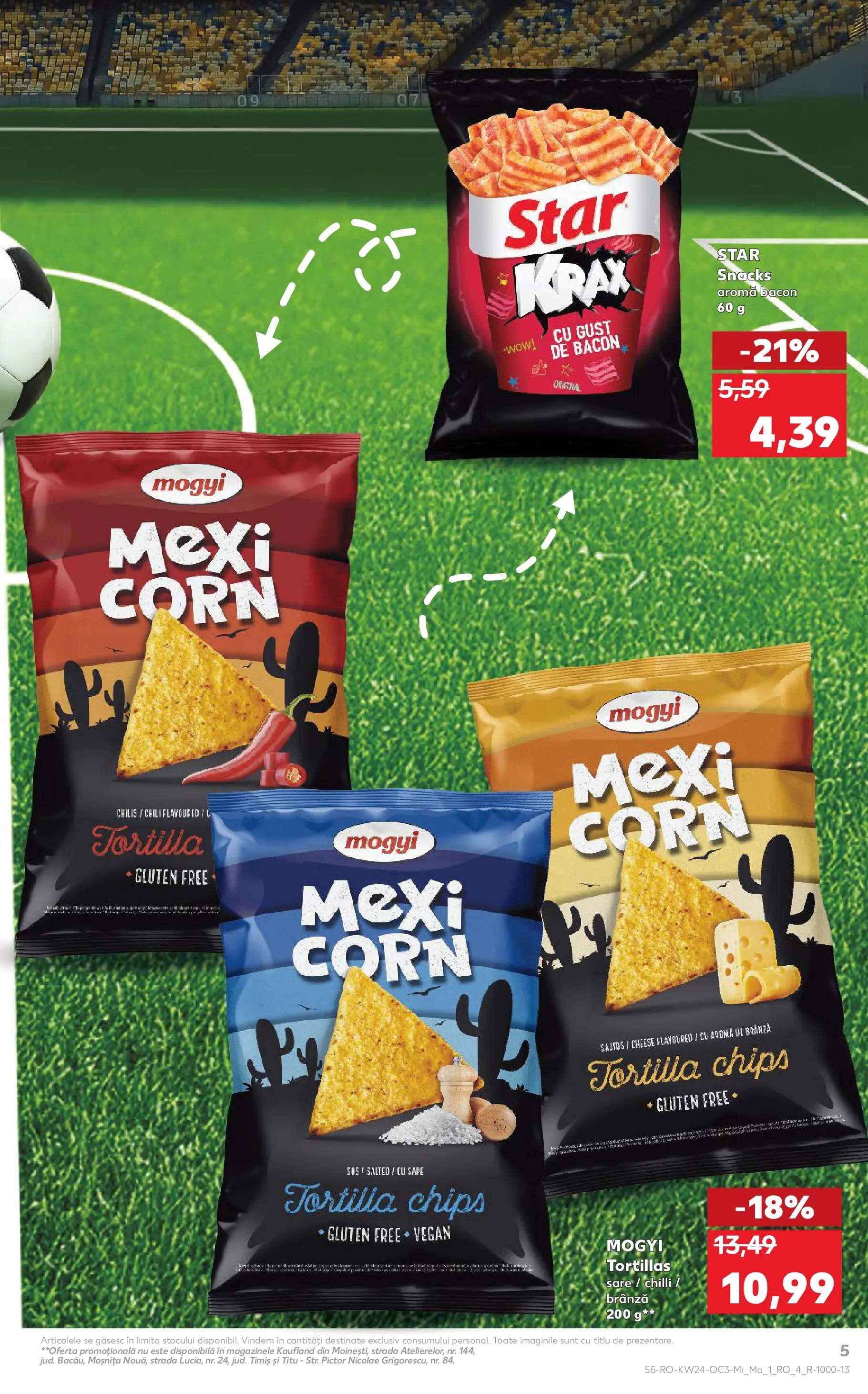 Kaufland Domnesti 09.06.2026 - Revista si Oferta | Pagină: 5 | Produse: Chilli, Bacon, Brânză, Tortillas