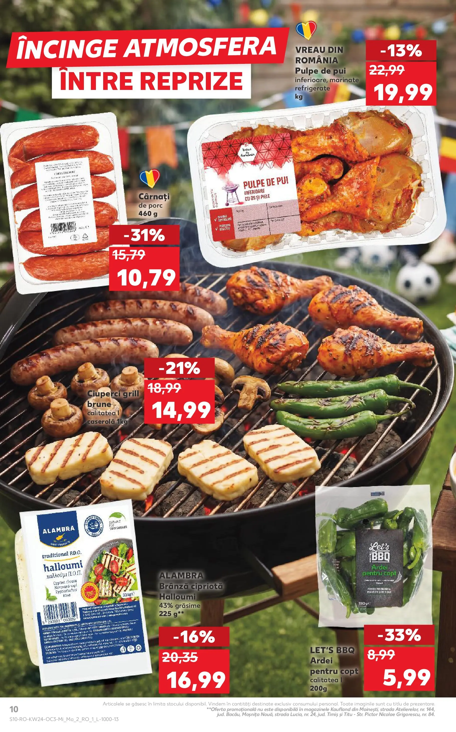 Kaufland Domnesti 09.06.2026 - Revista si Oferta | Pagină: 10 | Produse: Hacıyatmaz Kedi Oyuncağı, Ciuperci, Brânză, Cârnați