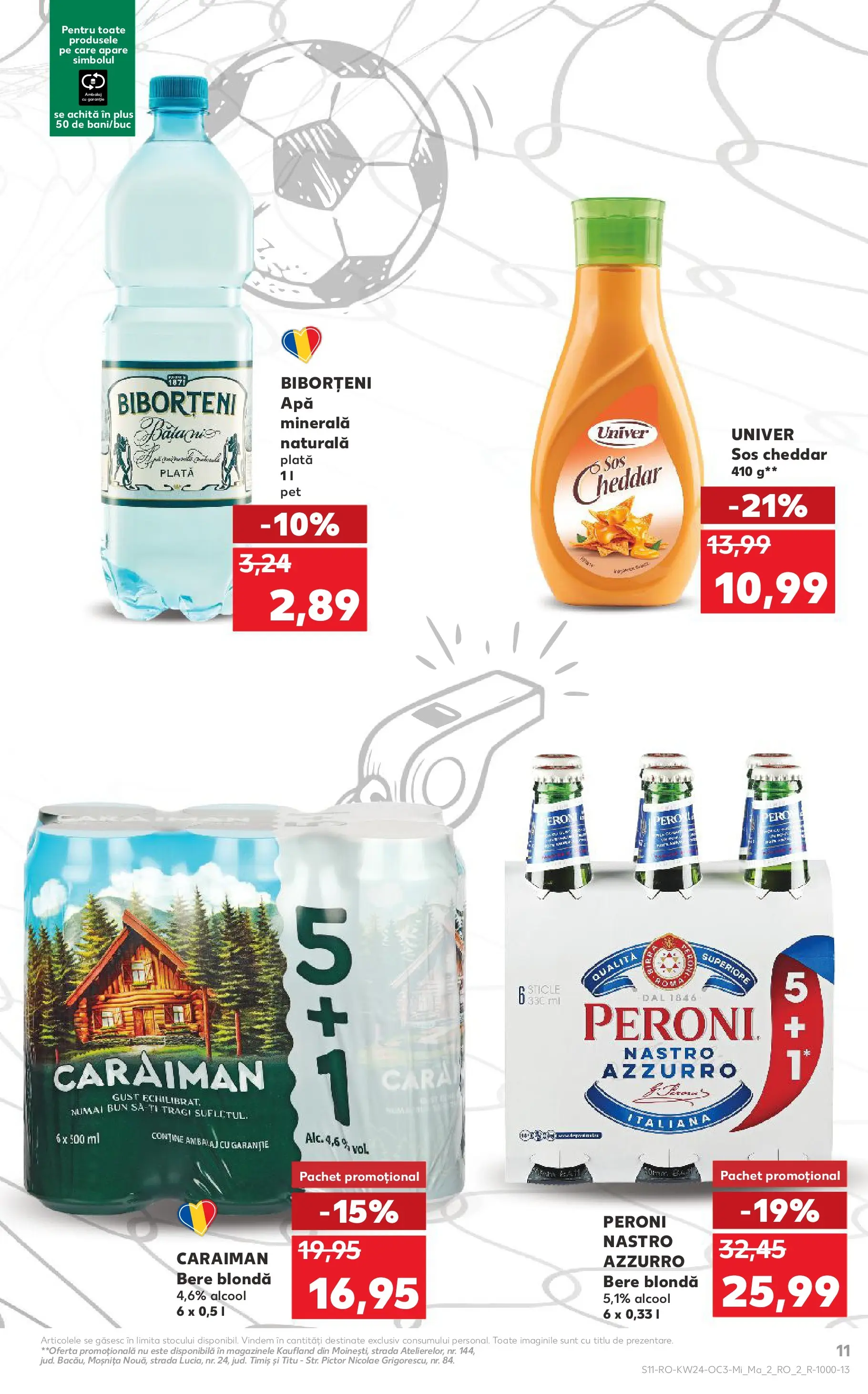 Kaufland Domnesti 09.06.2026 - Revista si Oferta | Pagină: 11 | Produse: Yazı tahtası kalemi, Bere, Apă, Sos