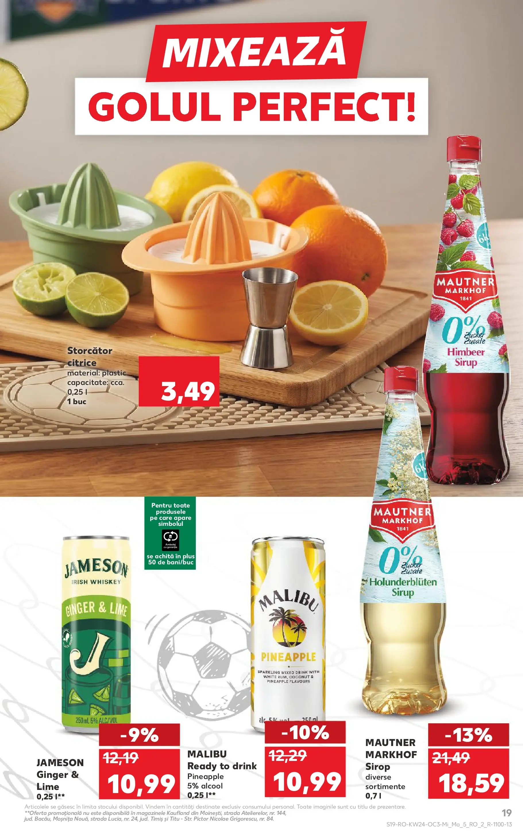 Kaufland Zalau 09.06.2026 - Revista si Oferta | Pagină: 19 | Produse: Lime, Storcător, Cocktail, Sirop