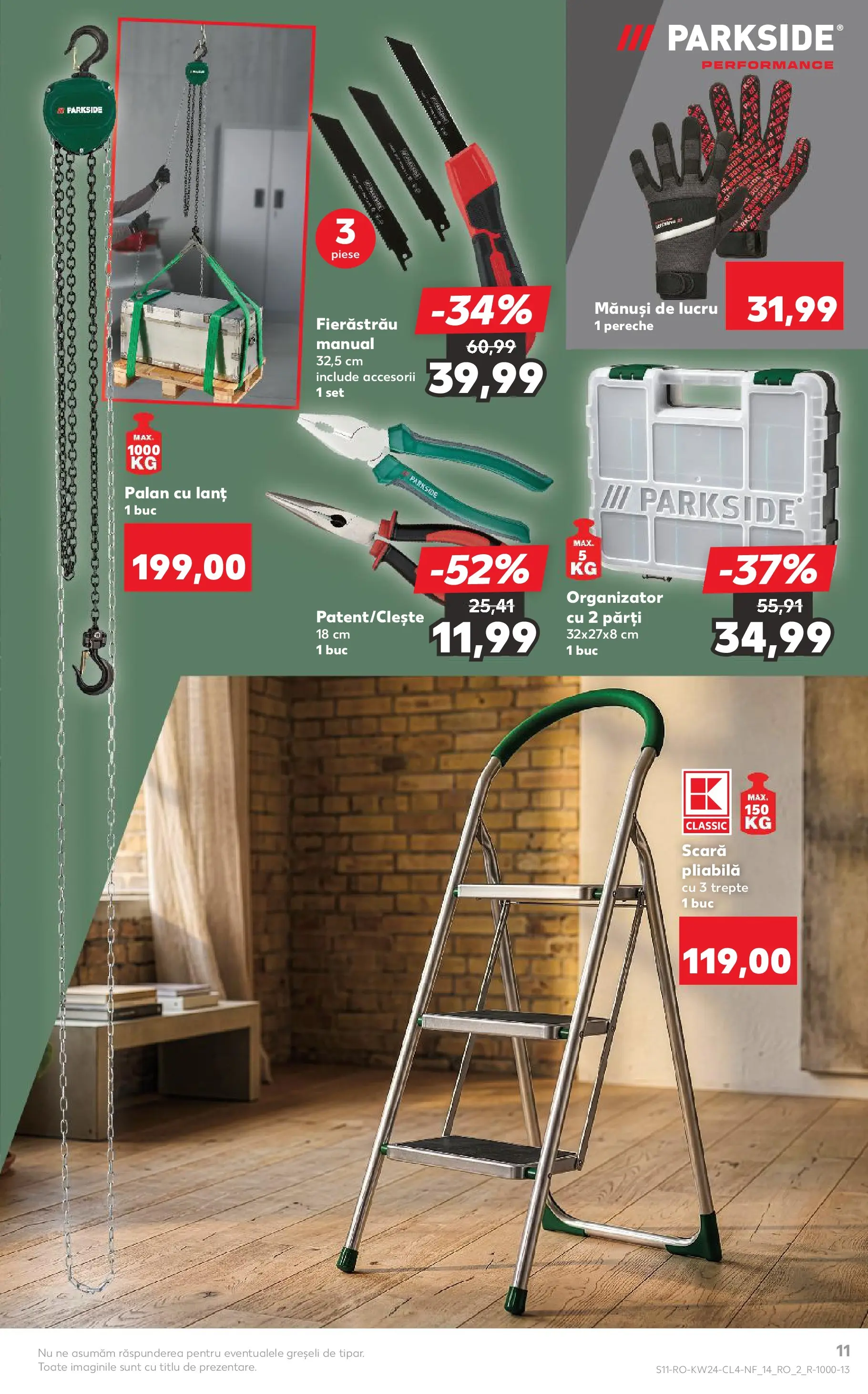 Kaufland Domnesti 09.06.2026 - Revista si Oferta | Pagină: 11 | Produse: Mănuși, Mănuși de lucru, Scară