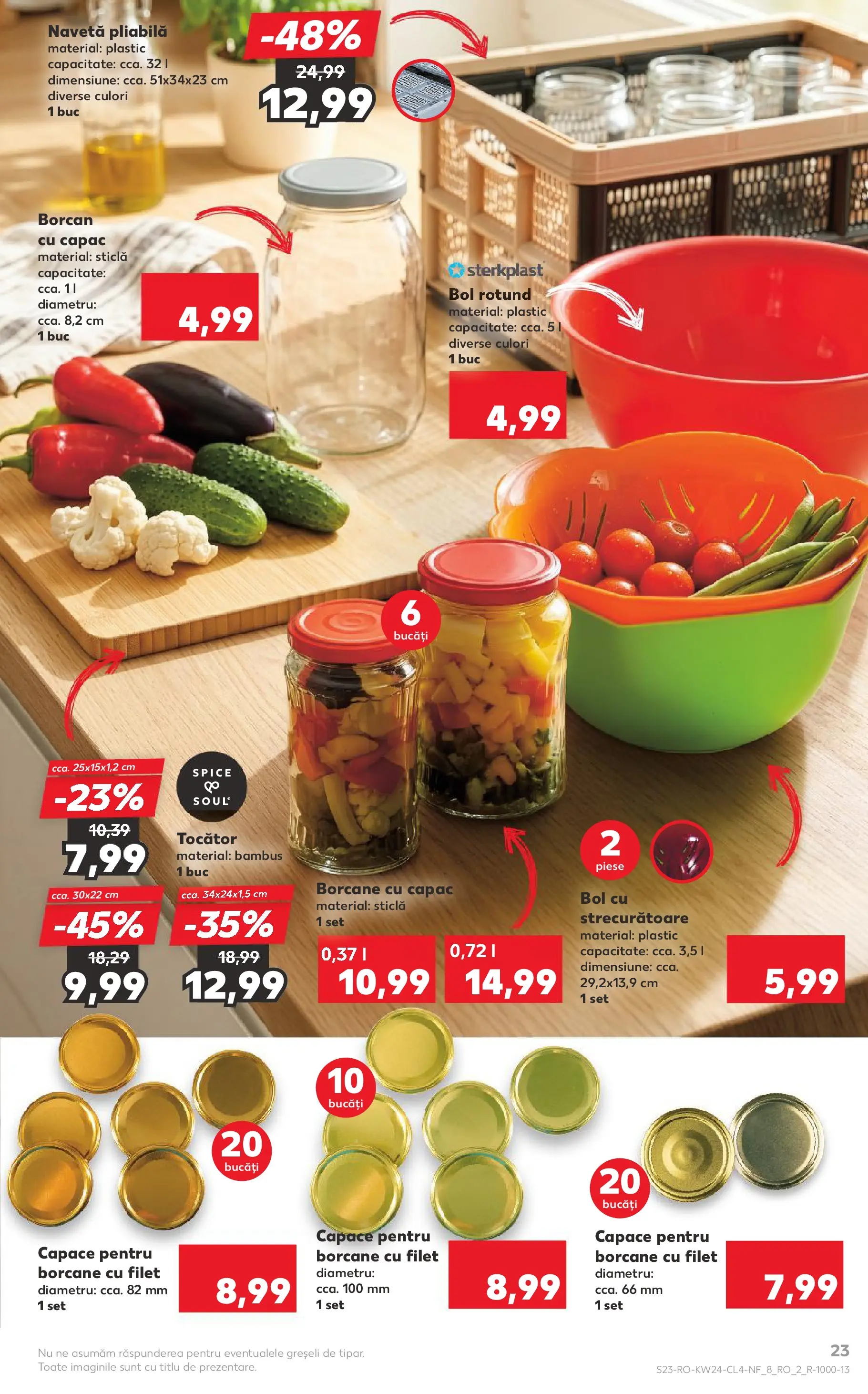 Kaufland Domnesti 09.06.2026 - Revista si Oferta | Pagină: 23 | Produse: Bol, Borcan, Tocător