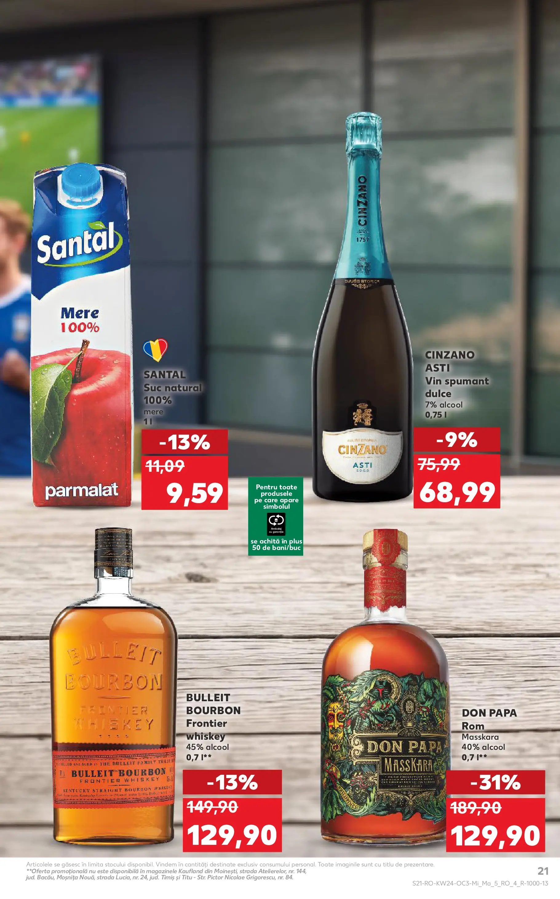 Kaufland Domnesti 09.06.2026 - Revista si Oferta | Pagină: 21 | Produse: Suc, Vin, Mere, Bourbon