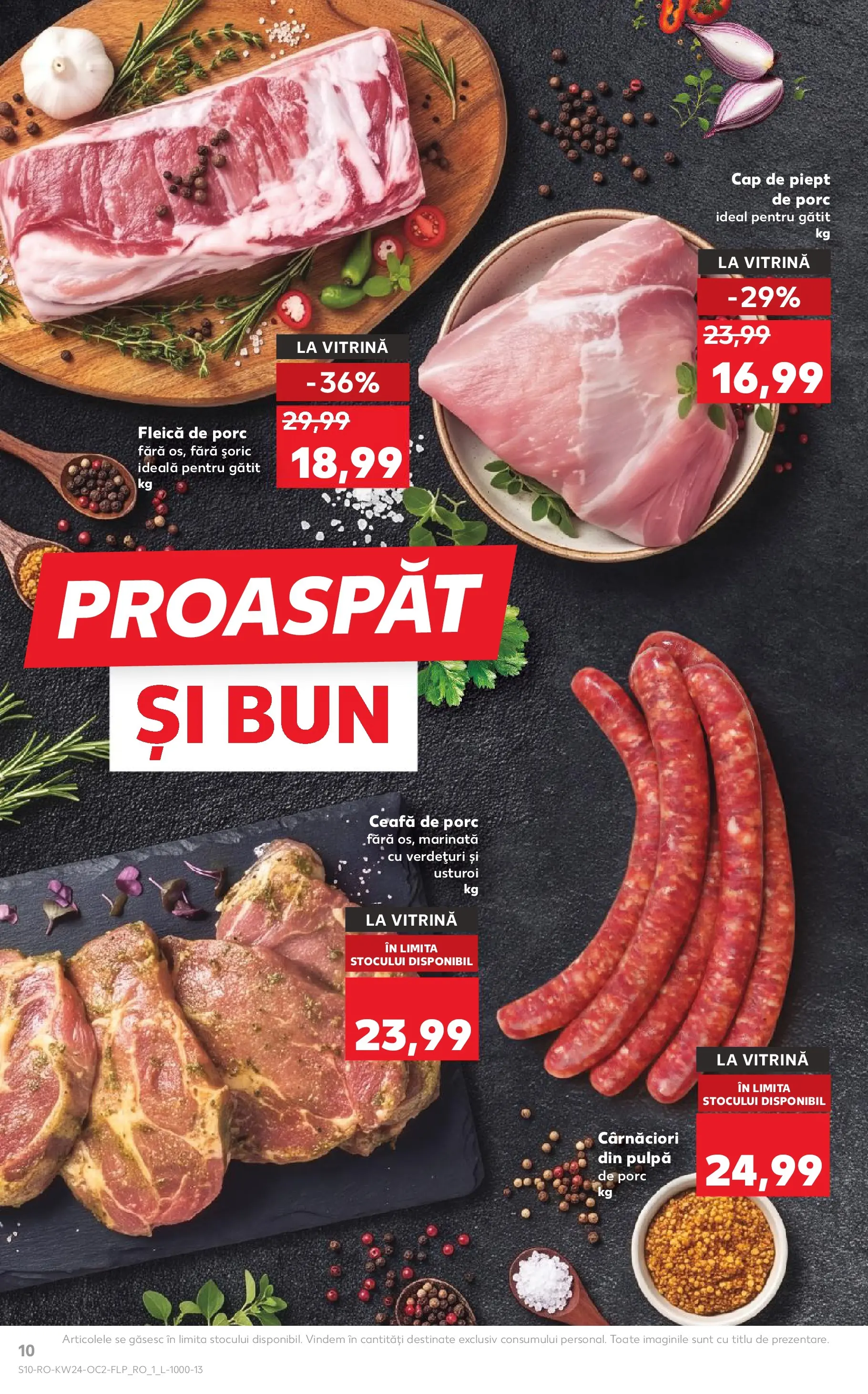 Kaufland Domnesti 10.06.2026 - Revista si Oferta | Pagină: 10 | Produse: Keçeli kalem, Vitrină, Fleică, Usturoi