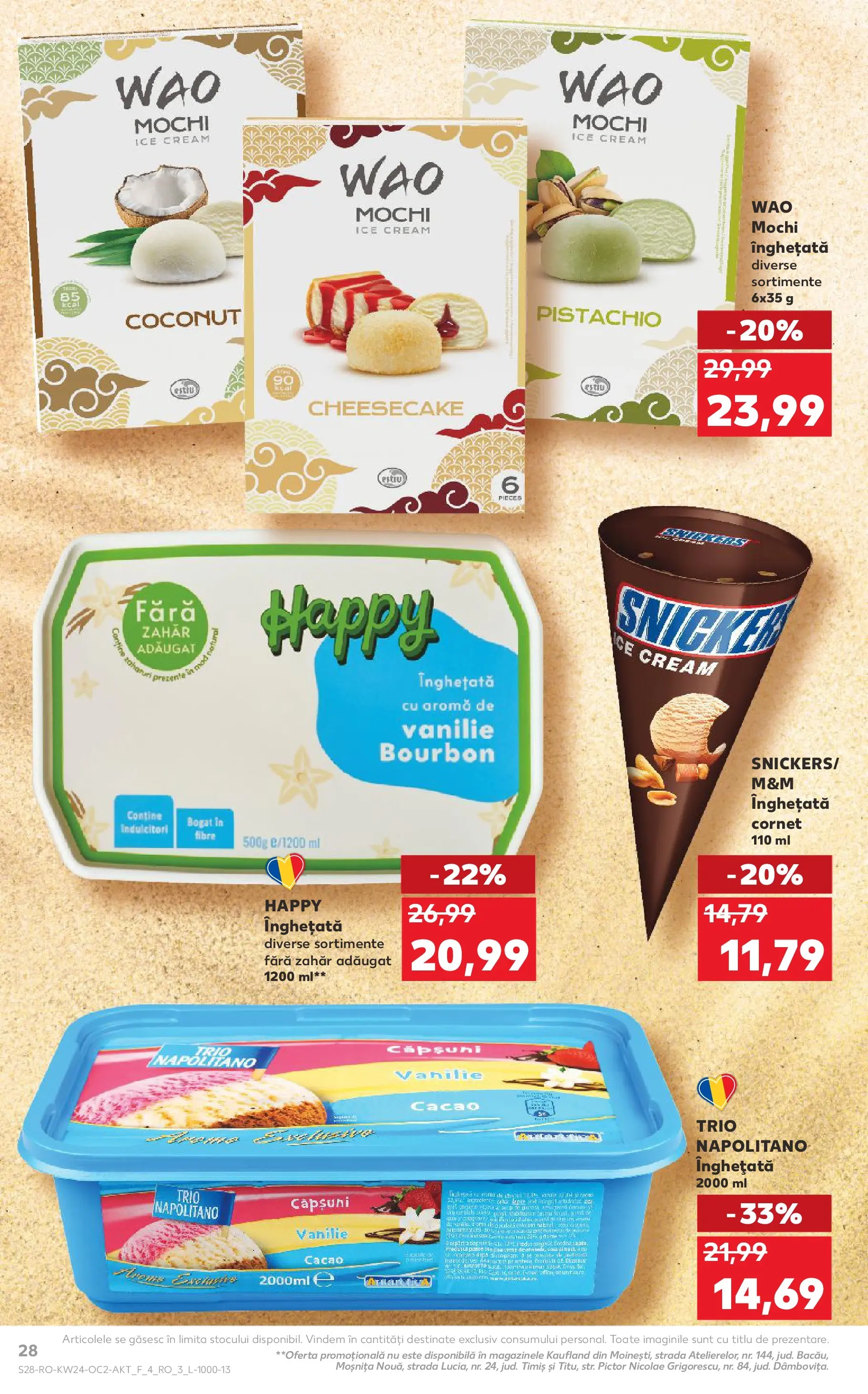 Kaufland Baia Mare 10.06.2026 - Revista si Oferta | Pagină: 28 | Produse: Bourbon, Cacao, Înghețată, Zahăr