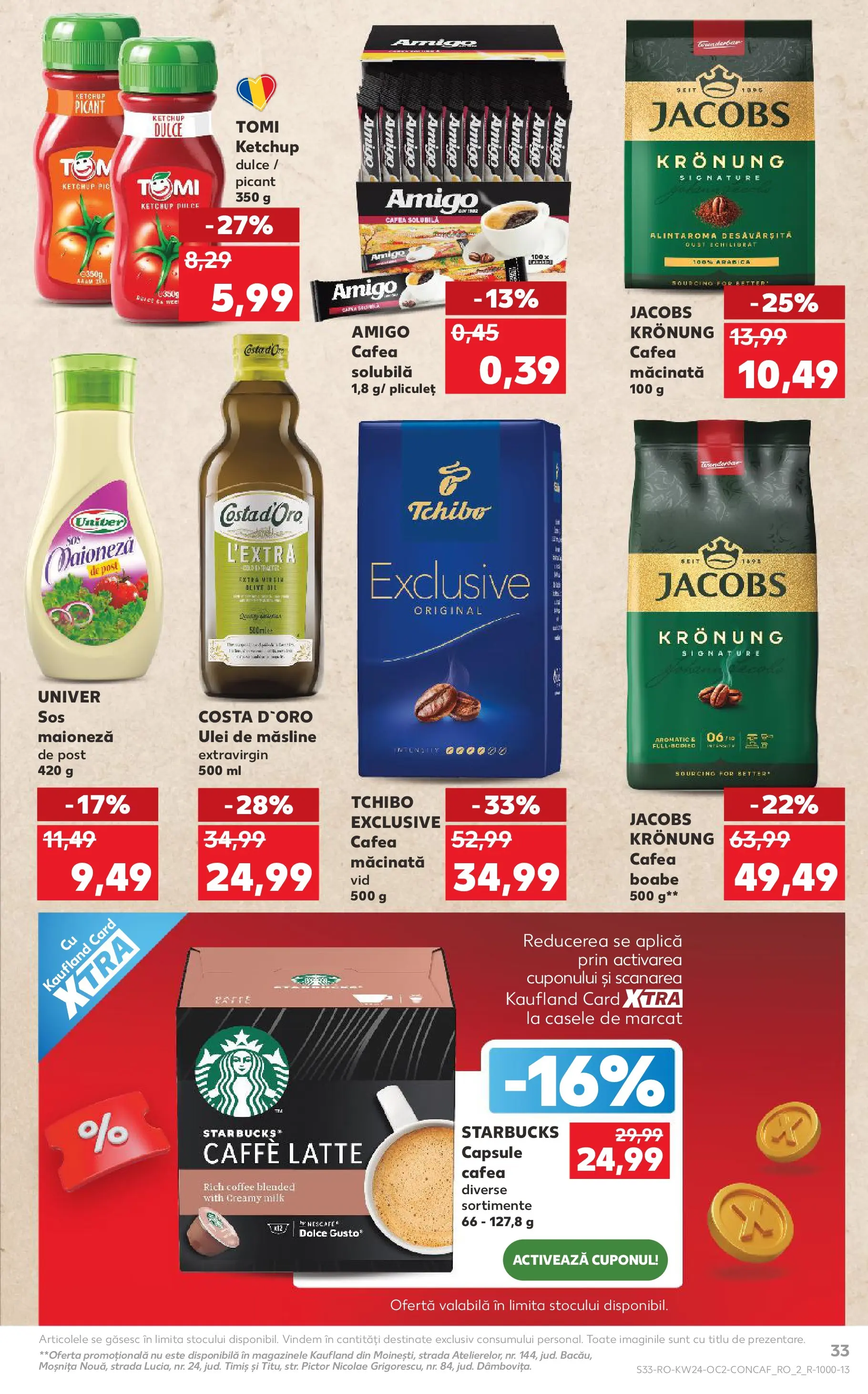 Kaufland Baia Mare 10.06.2026 - Revista si Oferta | Pagină: 33 | Produse: Köpek çiti, Cafea, Ketchup, Sos