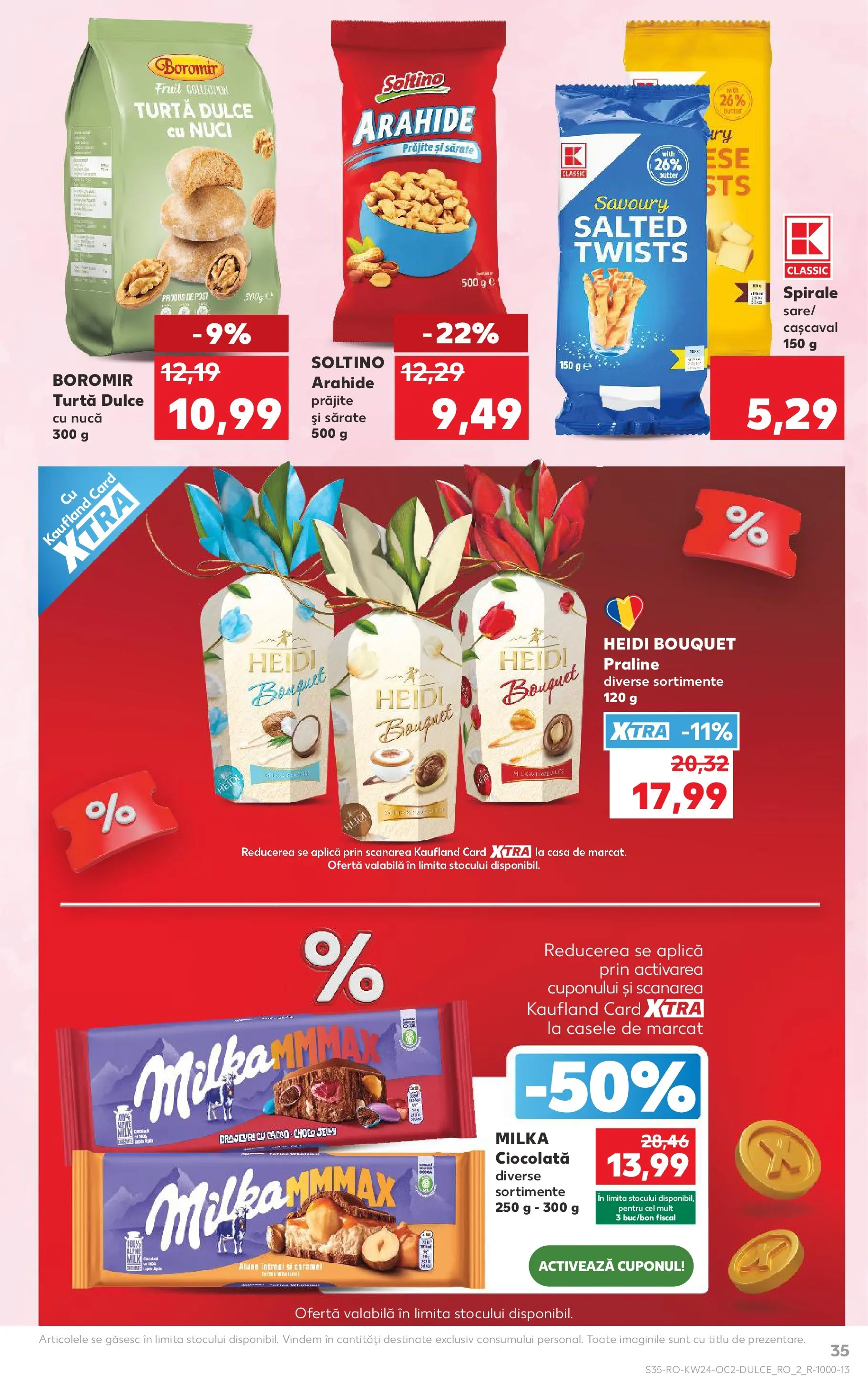 Kaufland Baia Mare 10.06.2026 - Revista si Oferta | Pagină: 35 | Produse: Cașcaval, Alune, Praline, Cacao