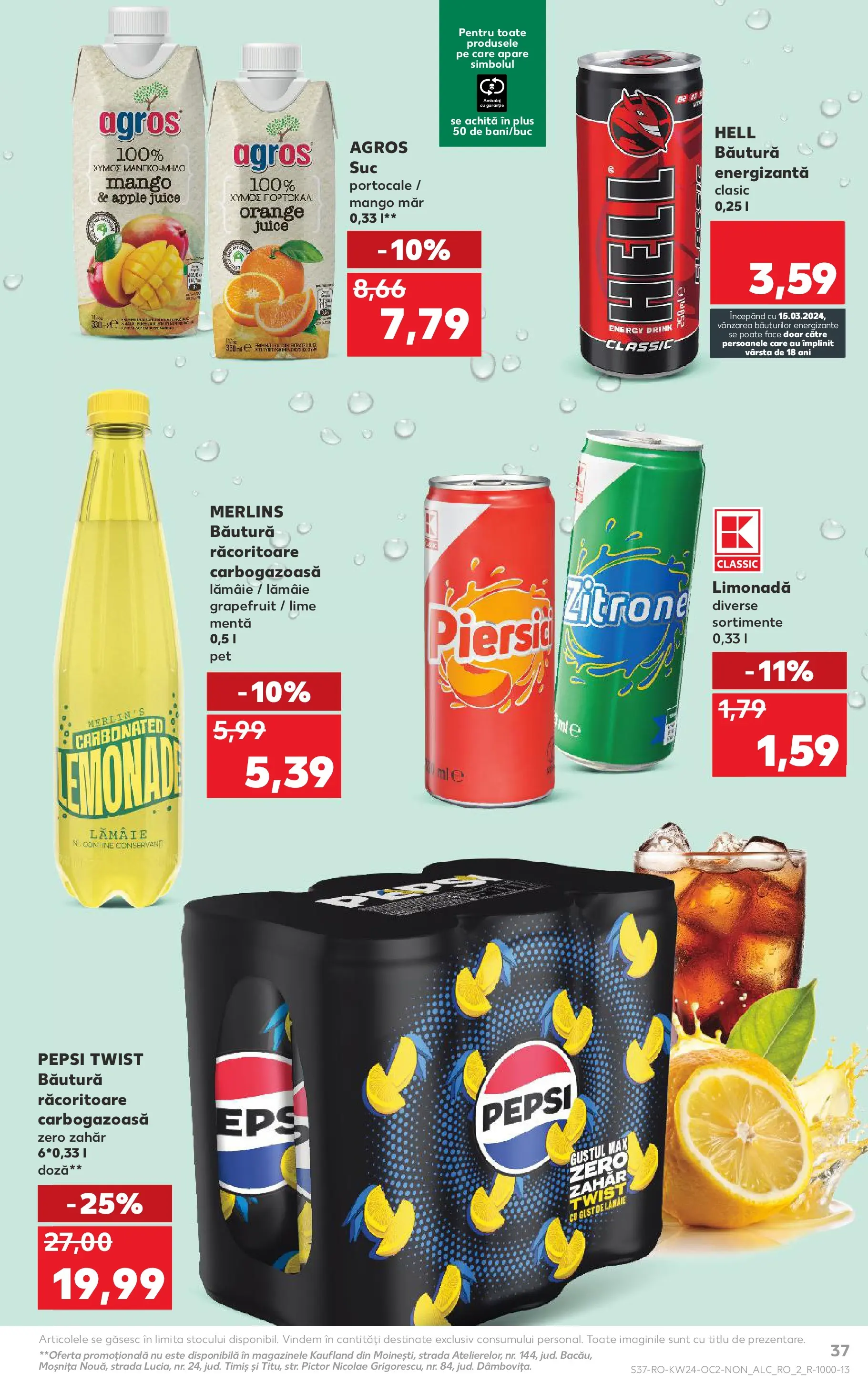 Kaufland Baia Mare 10.06.2026 - Revista si Oferta | Pagină: 37 | Produse: Suc, Băutură energizantă, Portocale, Mango