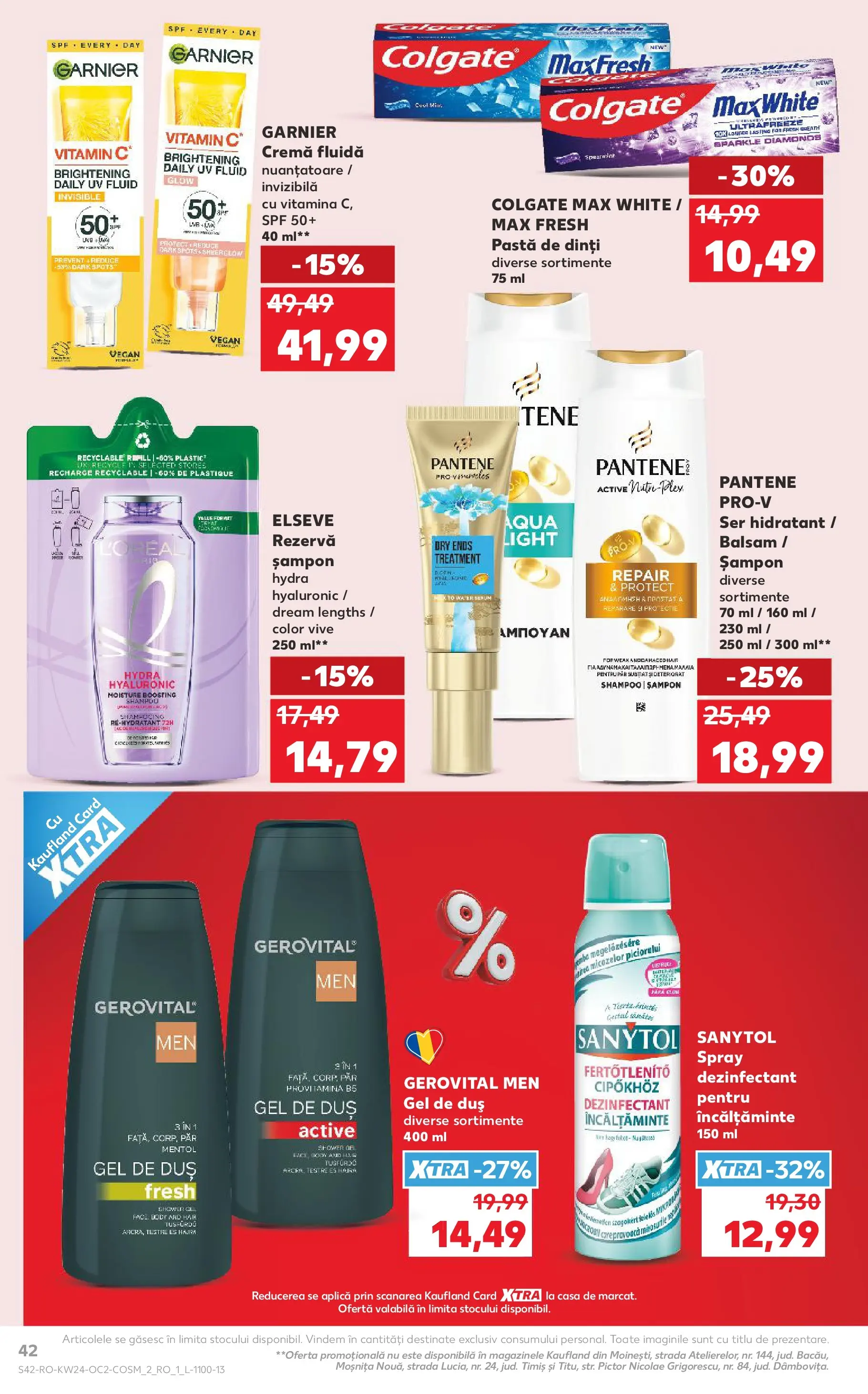 Kaufland Viseu de Sus 10.06.2026 - Revista si Oferta | Pagină: 42 | Produse: Body, Gel de duș, Pastă de dinți, Bornoz takımı