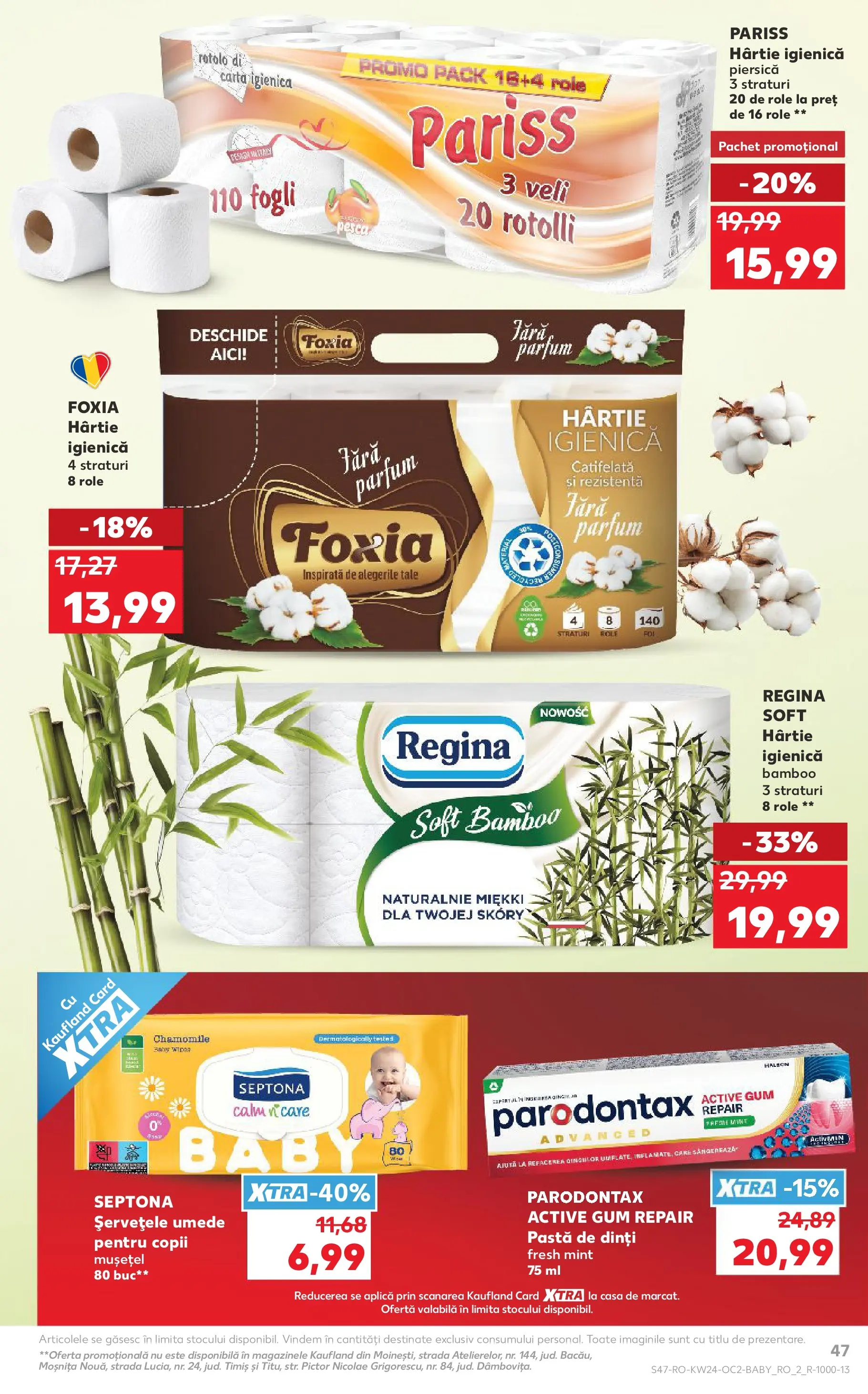 Kaufland Baia Mare 10.06.2026 - Revista si Oferta | Pagină: 47 | Produse: Piersică, Parfum, Șervețele umede, Yaşlı Köpek Konservesi