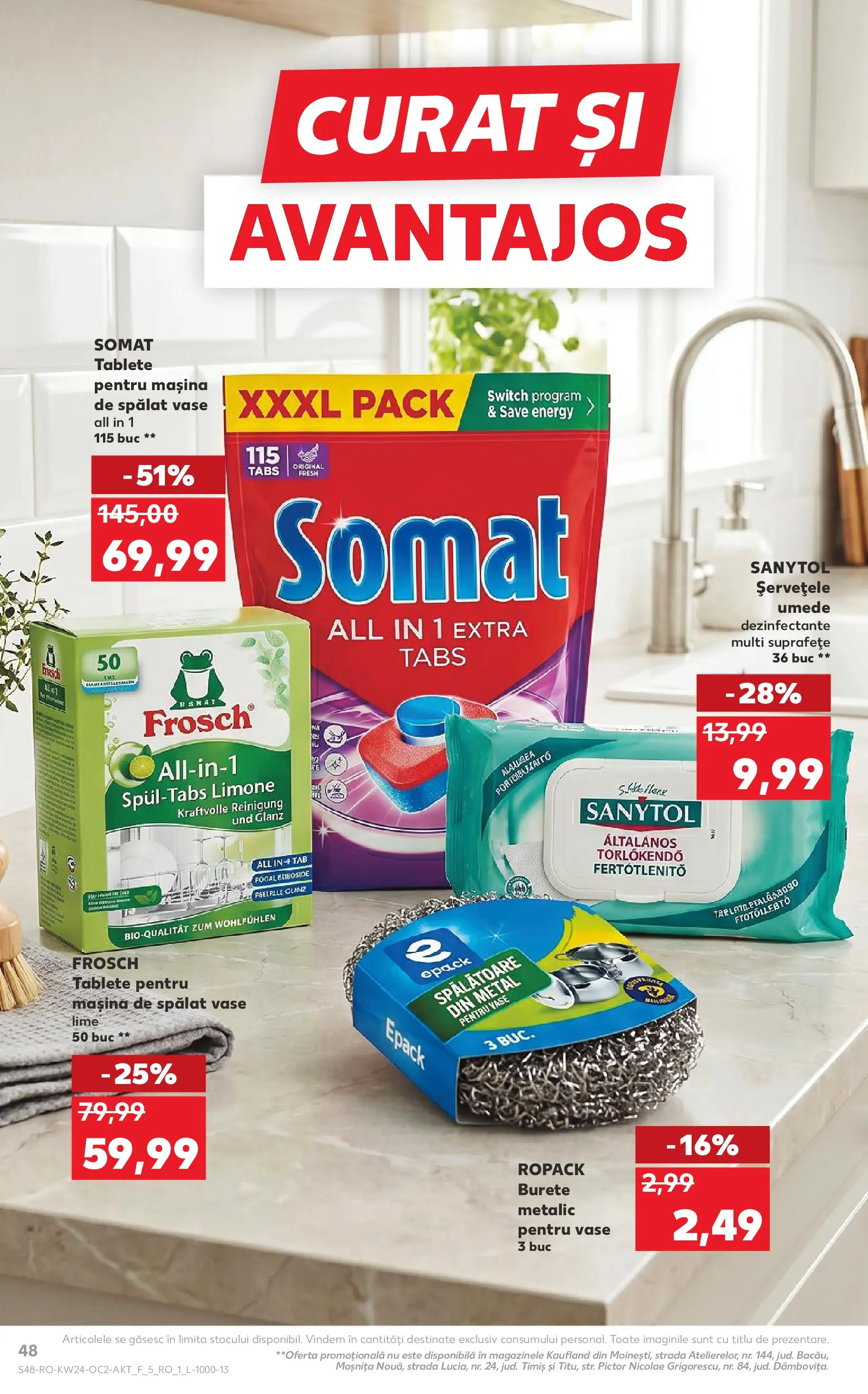 Kaufland Baia Mare 10.06.2026 - Revista si Oferta | Pagină: 48 | Produse: Lime, Mașină De Spălat, Mașină De Spălat Vase, Tablete pentru mașina de spălat