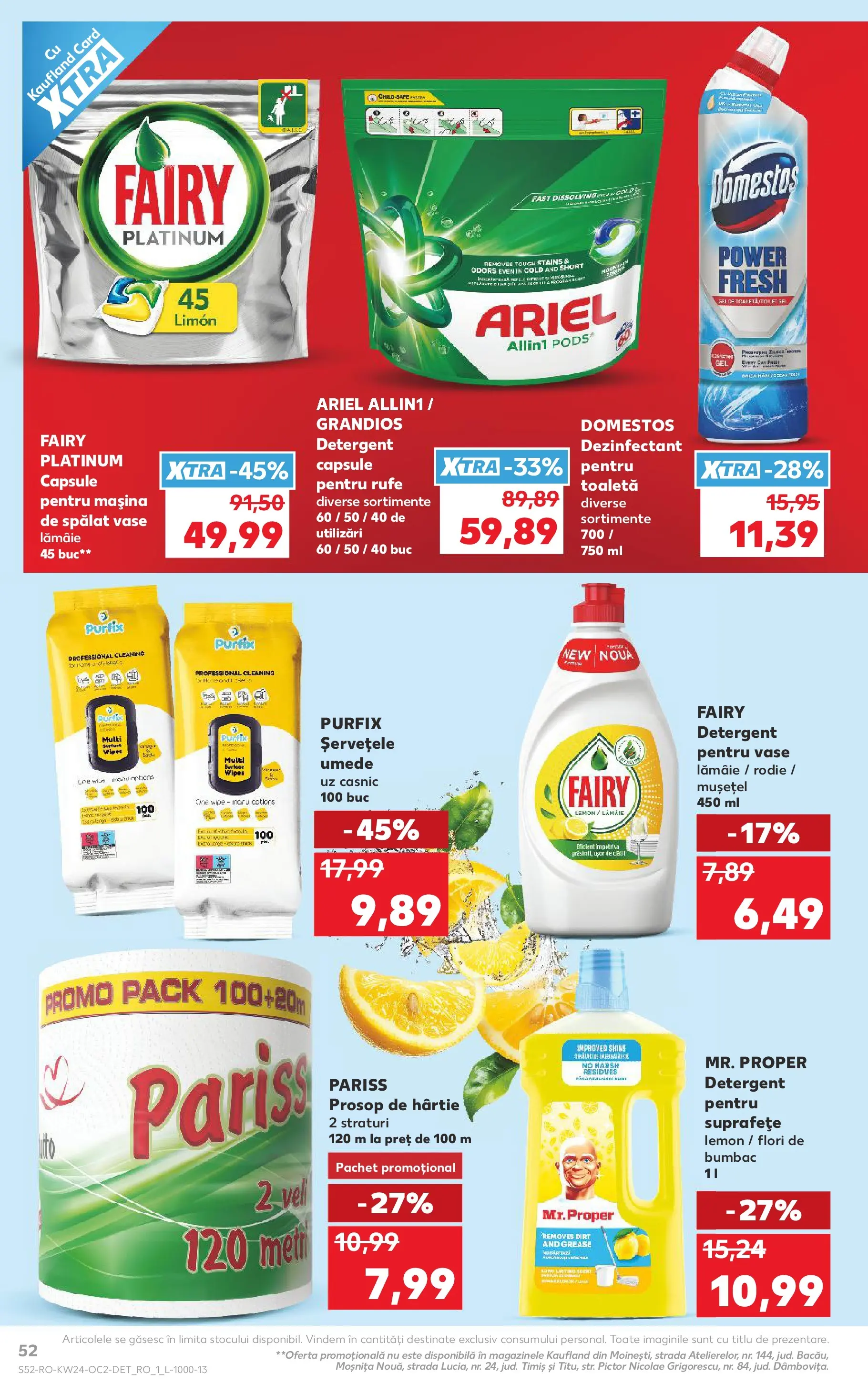 Kaufland Baia Mare 10.06.2026 - Revista si Oferta | Pagină: 52 | Produse: Mașină De Spălat Vase, Toaletă, Detergent, Lămâie