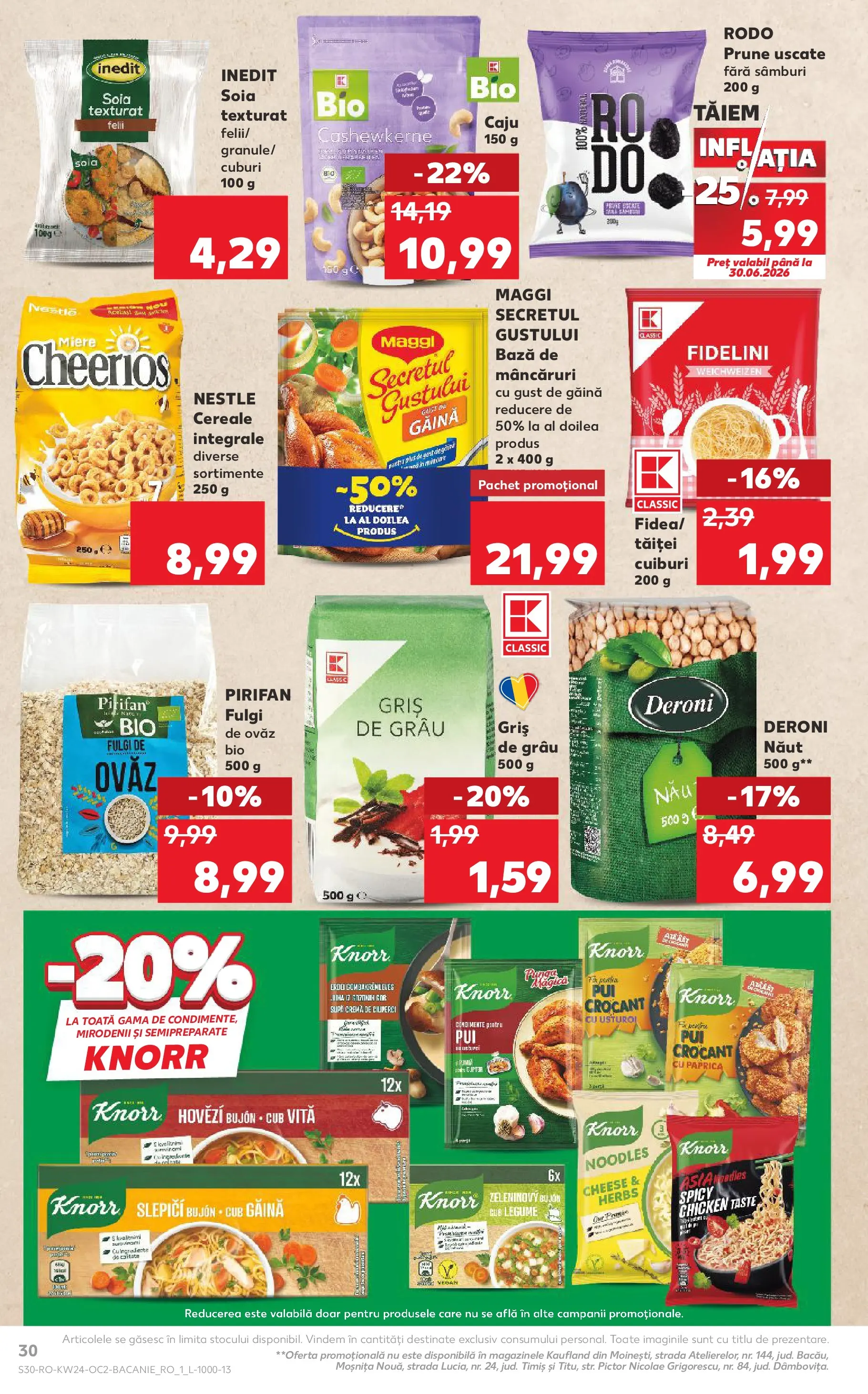 Kaufland Viseu de Sus 10.06.2026 - Revista si Oferta | Pagină: 30 | Produse: Brânză, Cremă, Cereale, Fulgi