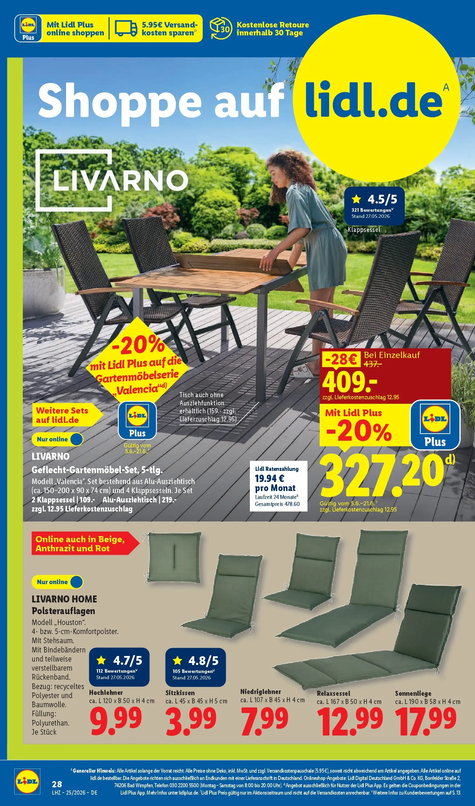 Lidl Prospekt Hof-innenstadt (ab 14.06.2026) zum Blättern » Angebote | Seite: 8 | Produkte: Relaxsessel, Tisch, Bad, Telefon