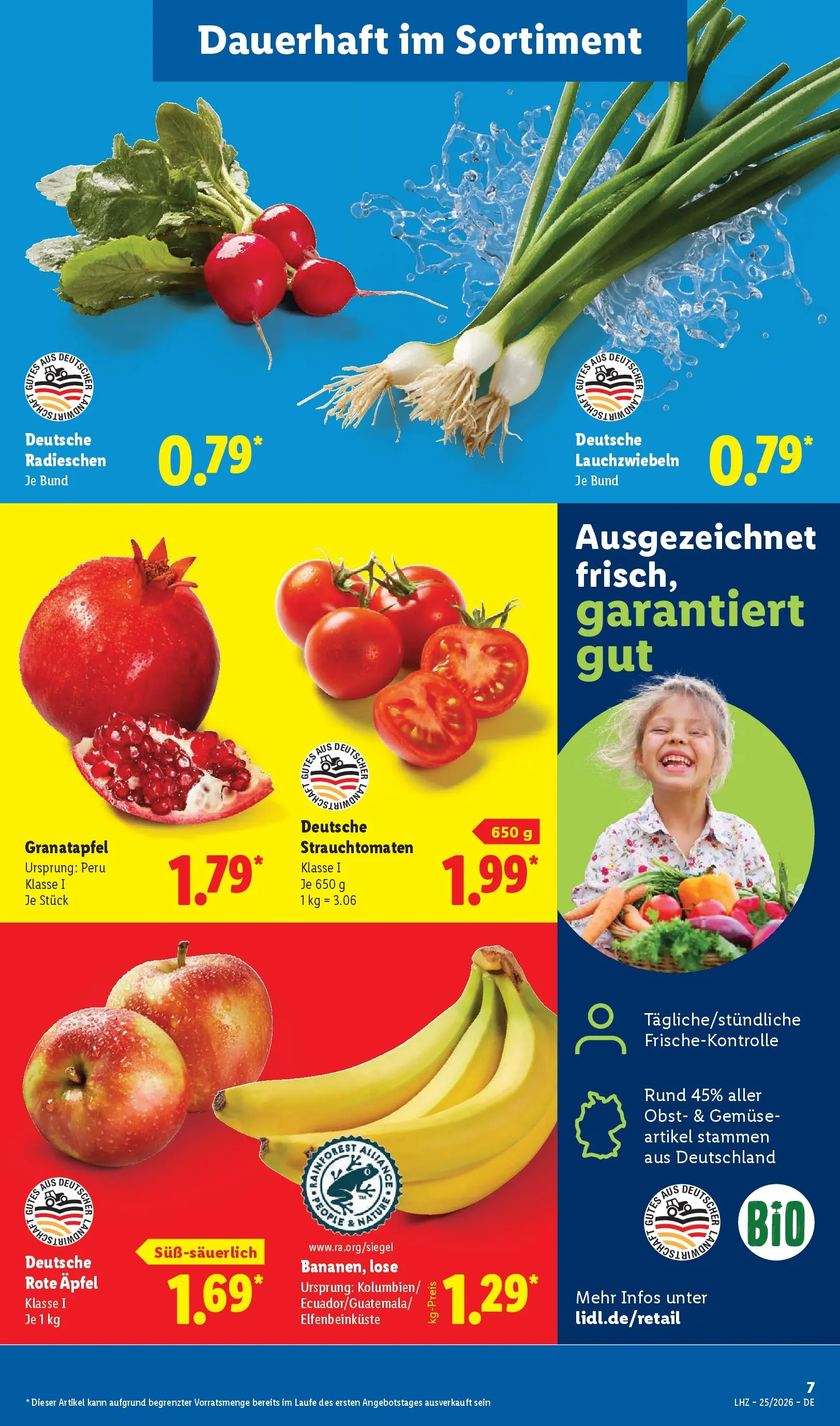 Lidl Prospekt Braunschweig (ab 14.06.2026) zum Blättern » Angebote | Seite: 11 | Produkte: Granatapfel, Äpfel, Gemüse, Obst