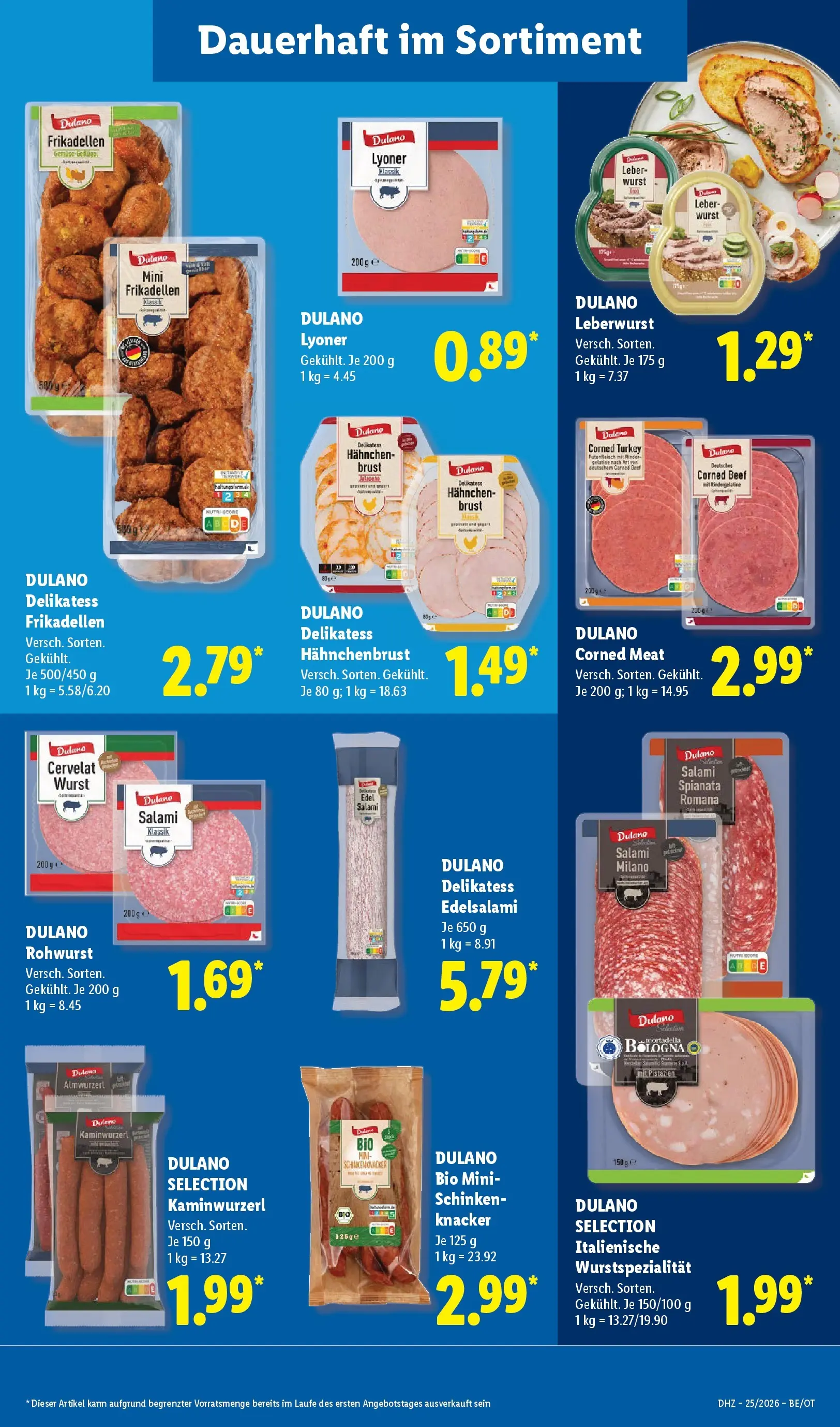 Lidl Prospekt Grimma (ab 14.06.2026) zum Blättern » Angebote | Seite: 19 | Produkte: Wurst, Salami, Schinken, Hahnchenbrust