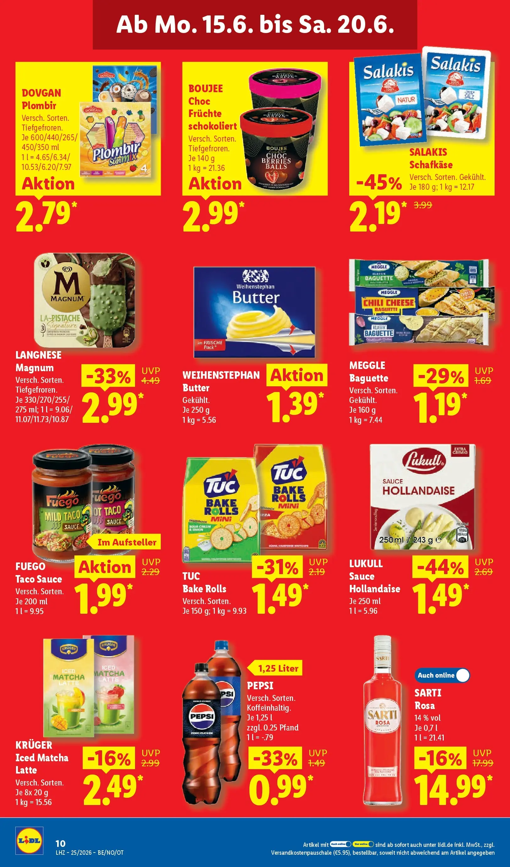 Lidl Prospekt Grimma (ab 14.06.2026) zum Blättern » Angebote | Seite: 24 | Produkte: Baguette, Salakis, Chili, Pepsi