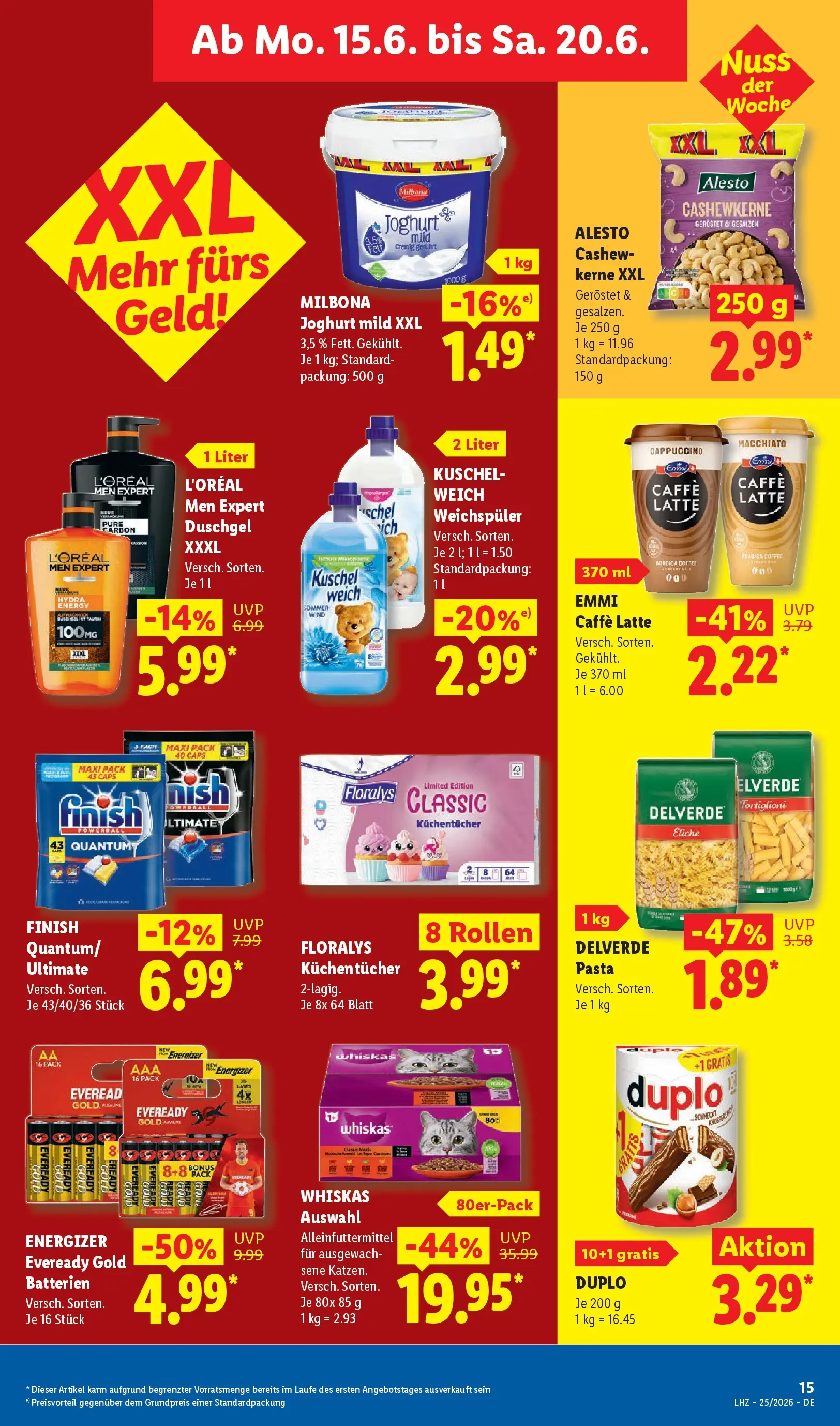 Lidl Prospekt Braunschweig (ab 14.06.2026) zum Blättern » Angebote | Seite: 25 | Produkte: Energy, Duschgel, Weichspüler, Whiskas