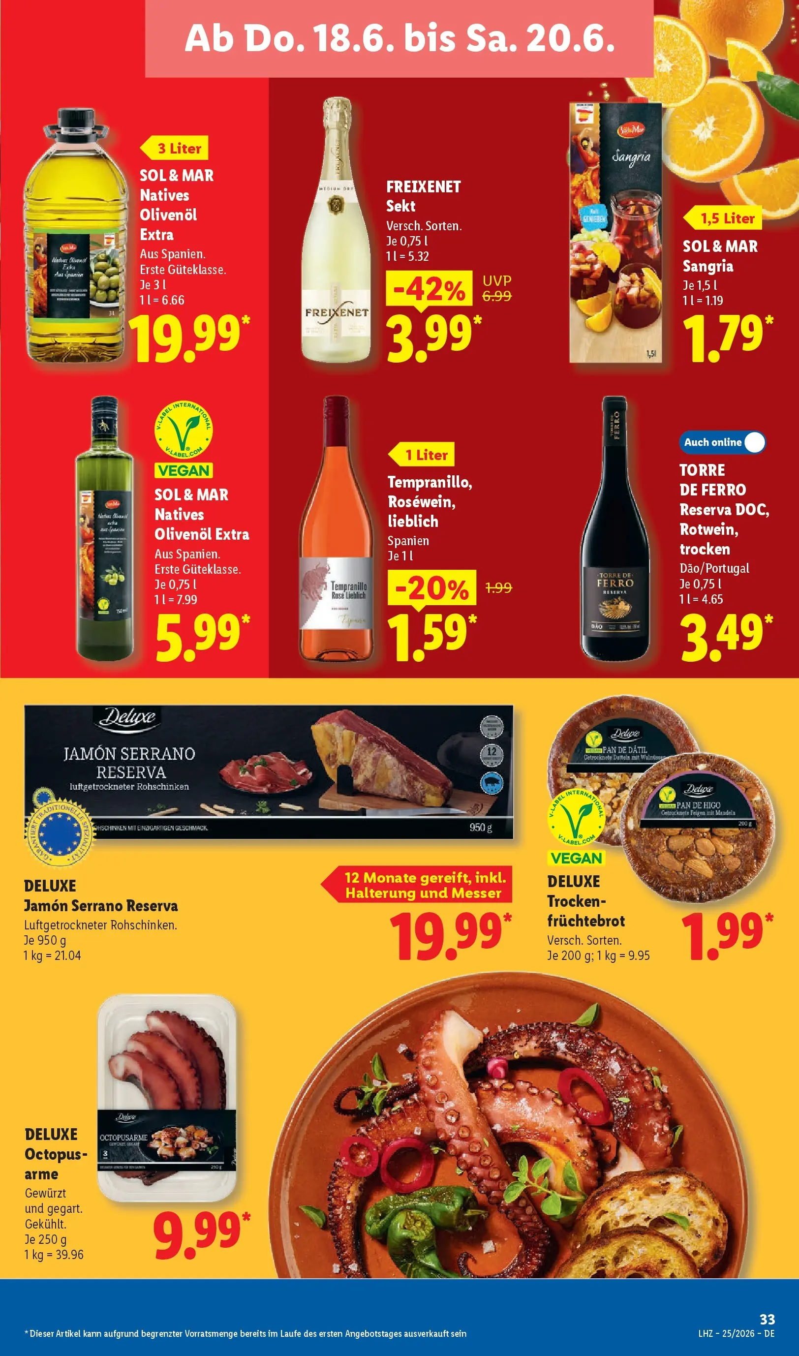 Lidl Prospekt Hof-innenstadt (ab 14.06.2026) zum Blättern » Angebote | Seite: 53 | Produkte: Freixenet, Sekt, Olivenol, Mandeln