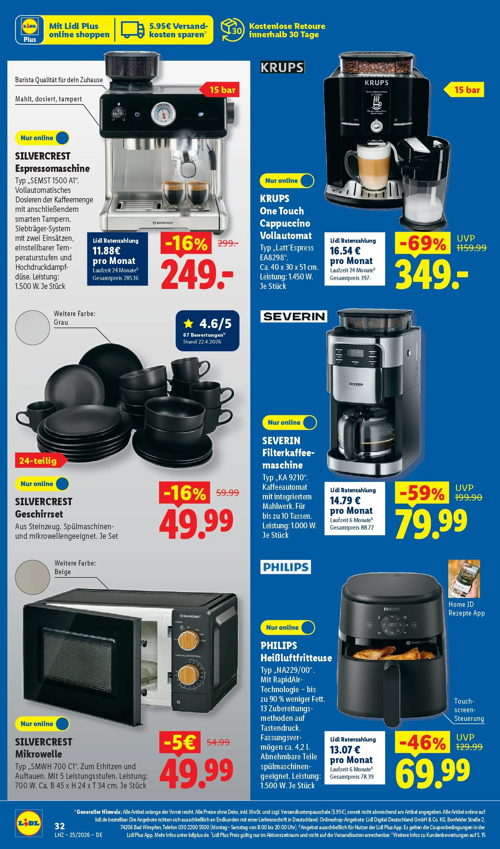 Lidl Prospekt Grimma (ab 14.06.2026) zum Blättern » Angebote | Seite: 46 | Produkte: Philips, Krups, Mikrowelle, Bad