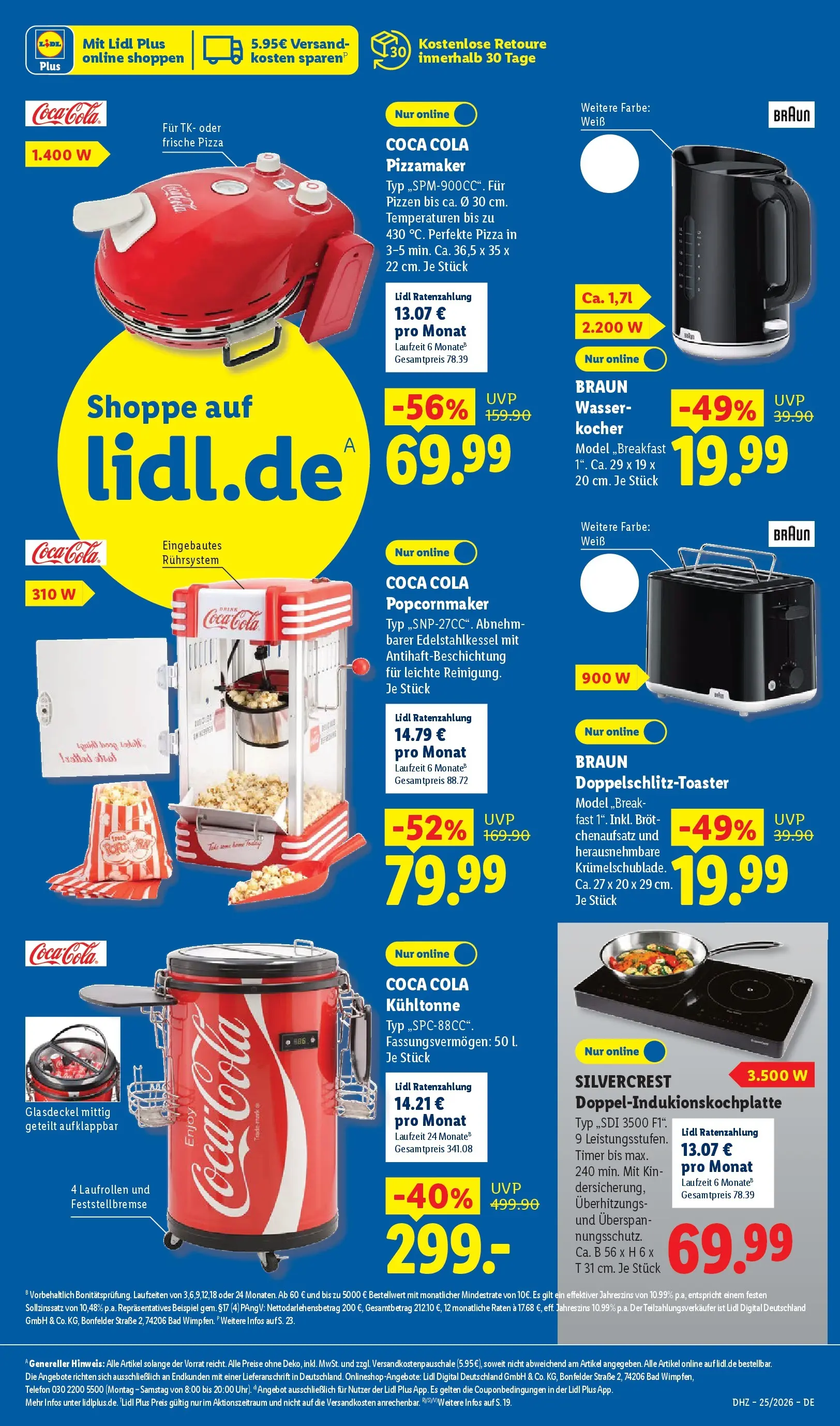 Lidl Prospekt Braunschweig (ab 14.06.2026) zum Blättern » Angebote | Seite: 47 | Produkte: Coca cola, Kocher, Cola, Wasser