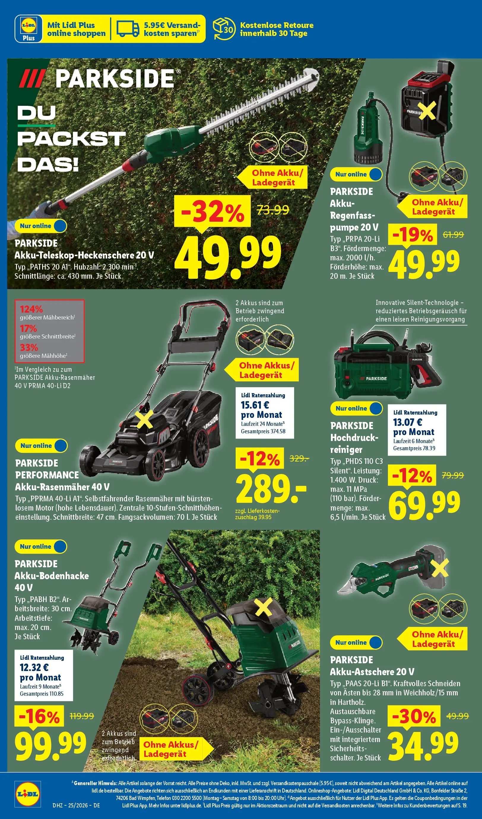 Lidl Prospekt Braunschweig (ab 14.06.2026) zum Blättern » Angebote | Seite: 52 | Produkte: Rasenmäher, Bad, Ladegerät, Telefon