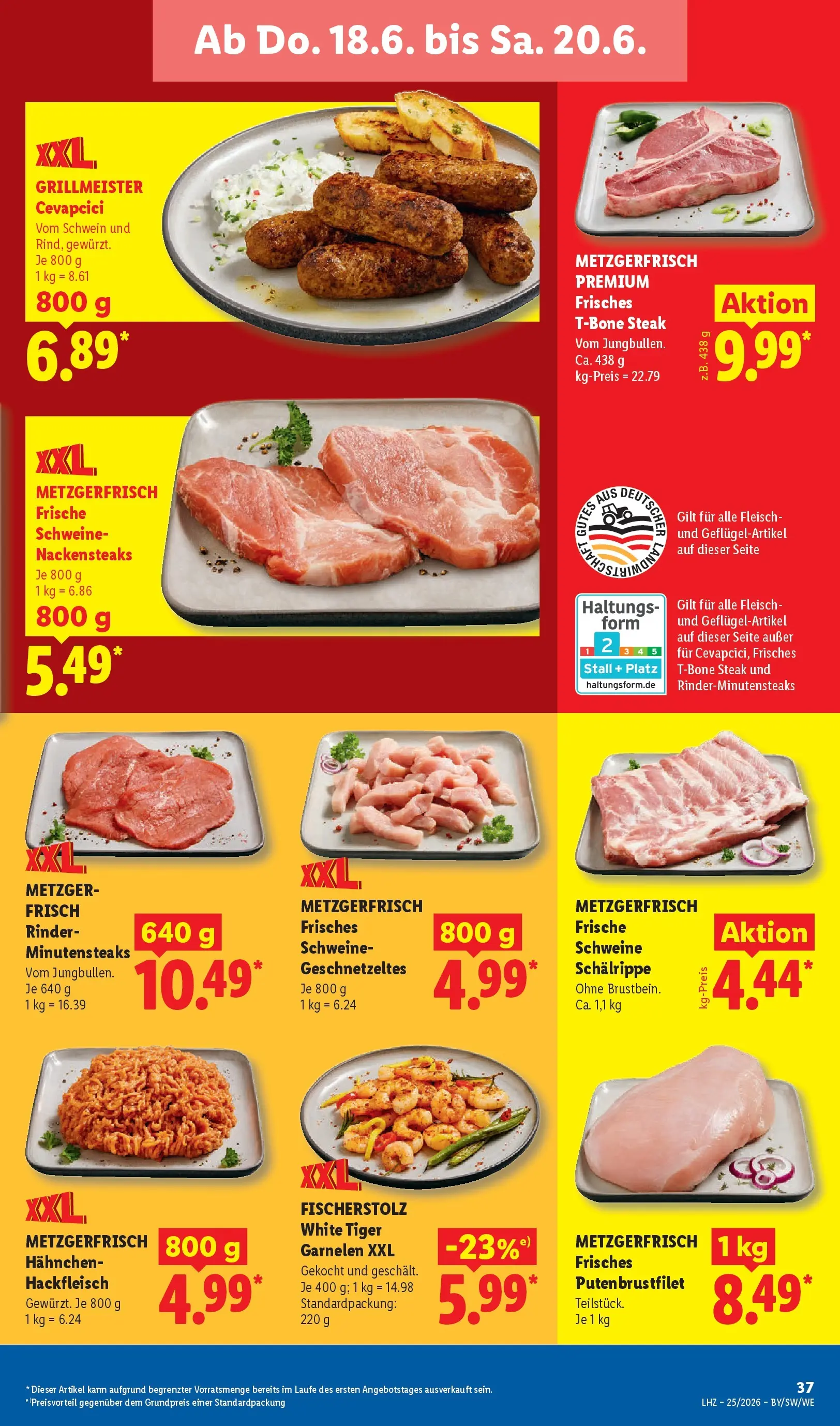 Lidl Prospekt Hof-innenstadt (ab 14.06.2026) zum Blättern » Angebote | Seite: 61 | Produkte: Hahnchen, Steak, Fleisch, Hackfleisch