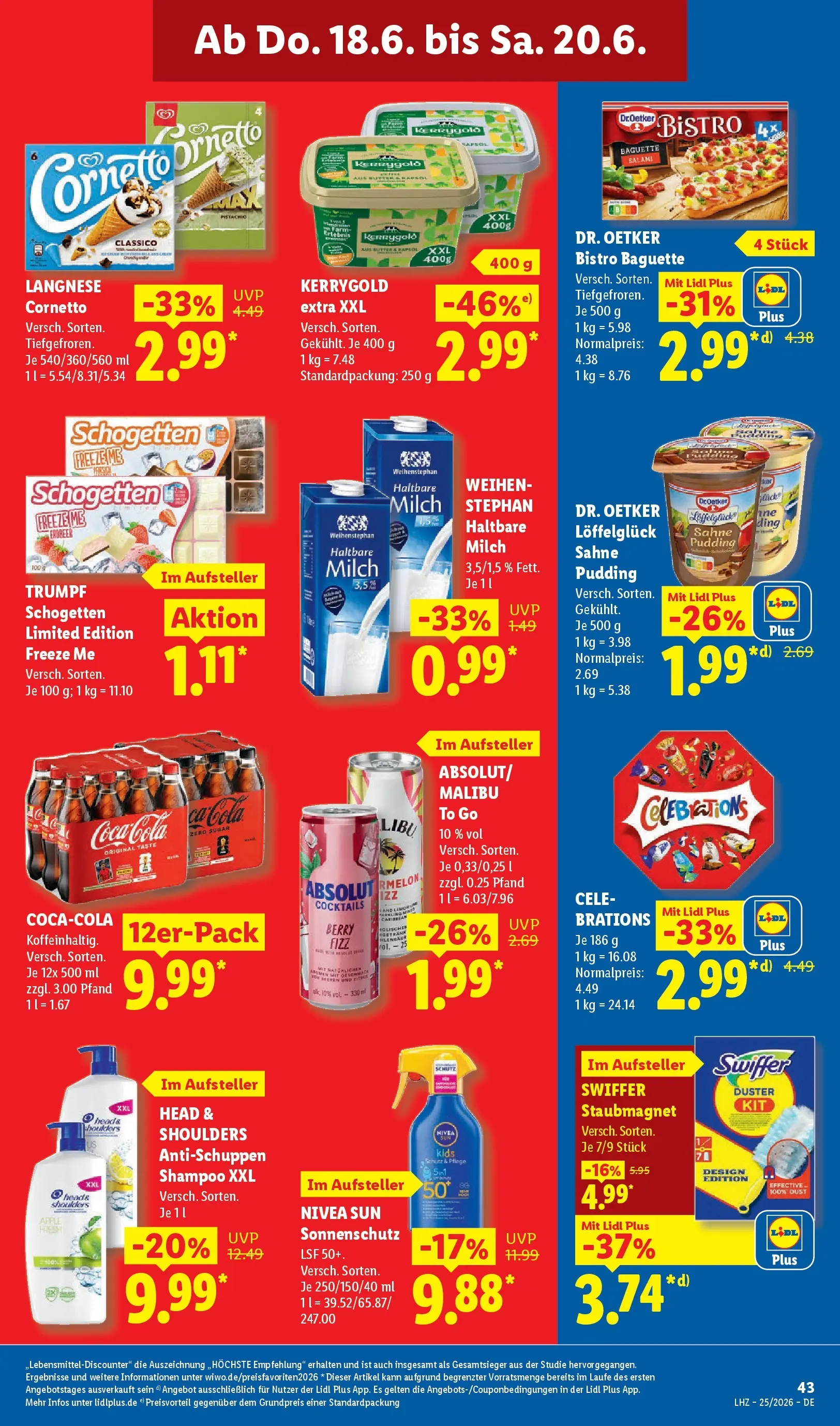 Lidl Prospekt Grimma (ab 14.06.2026) zum Blättern » Angebote | Seite: 67 | Produkte: Haltbare milch, Baguette, Schogetten, Sahne