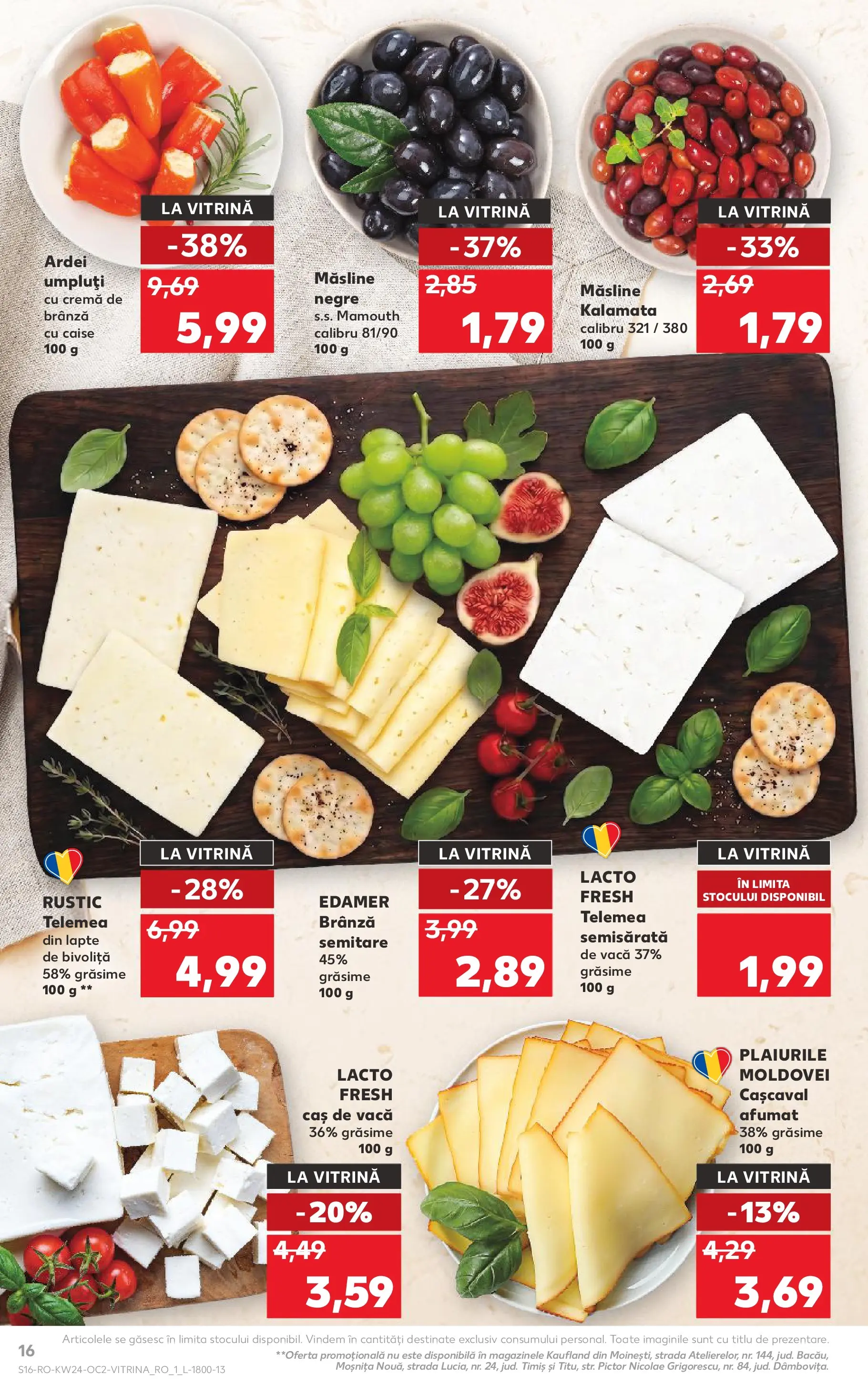 Kaufland Viseu de Sus 10.06.2026 - Revista si Oferta | Pagină: 16 | Produse: Hijyenik ped, Vitrină, Brânză, Ardei umpluți