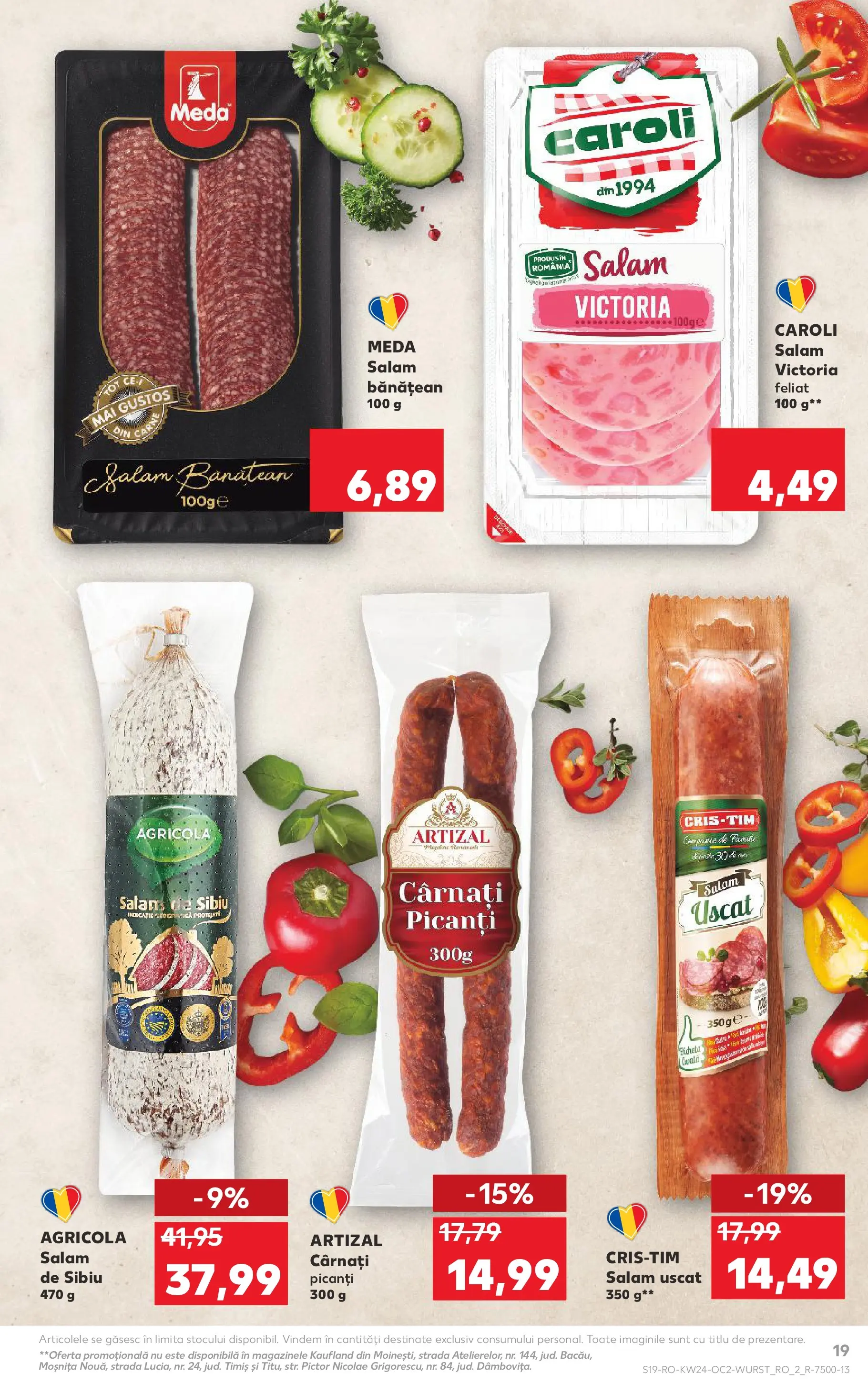 Kaufland Viseu de Sus 10.06.2026 - Revista si Oferta | Pagină: 19 | Produse: Salam, Cârnați