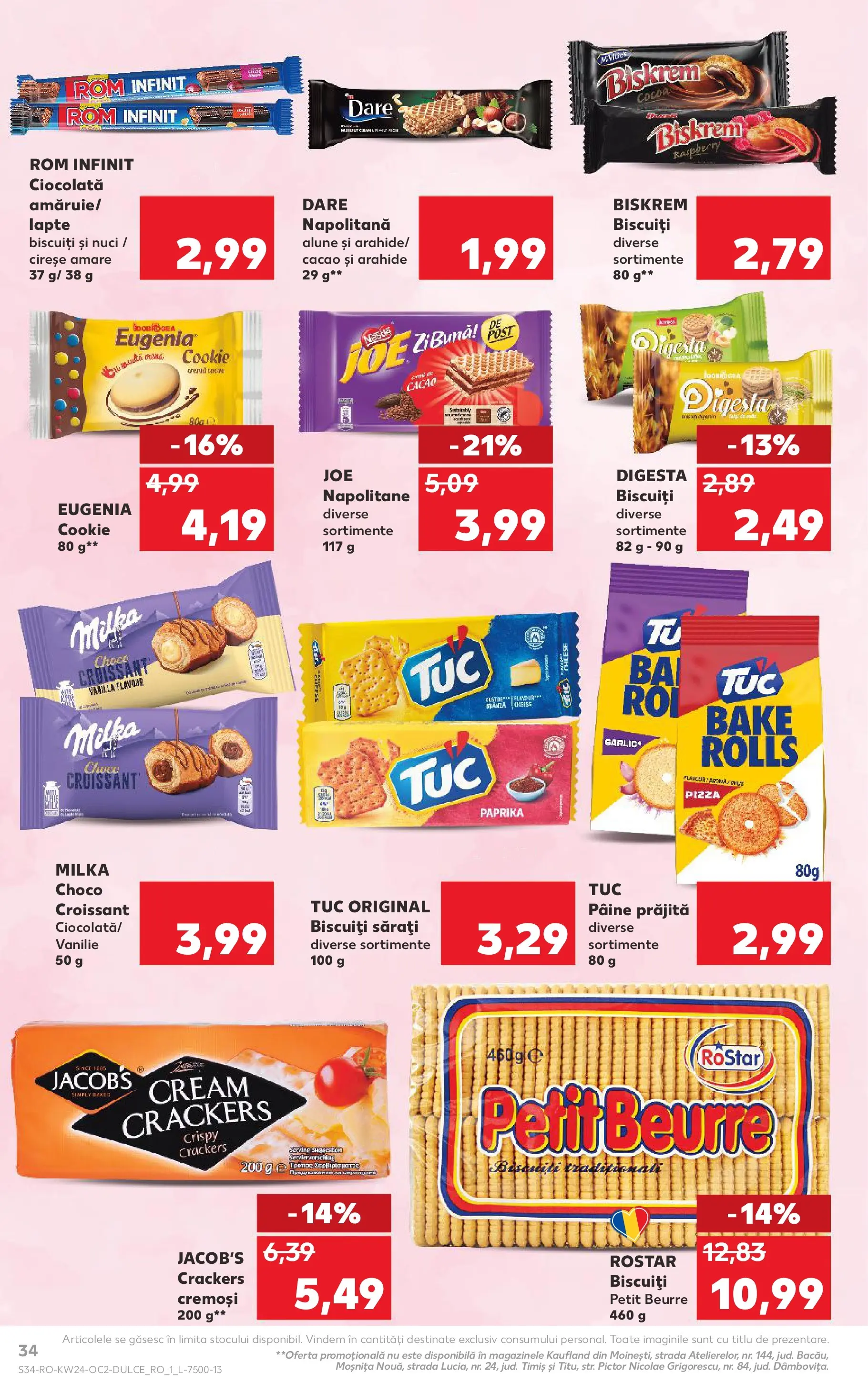 Kaufland Viseu de Sus 10.06.2026 - Revista si Oferta | Pagină: 34 | Produse: Napolitane, Alune, Cremă, Pizza