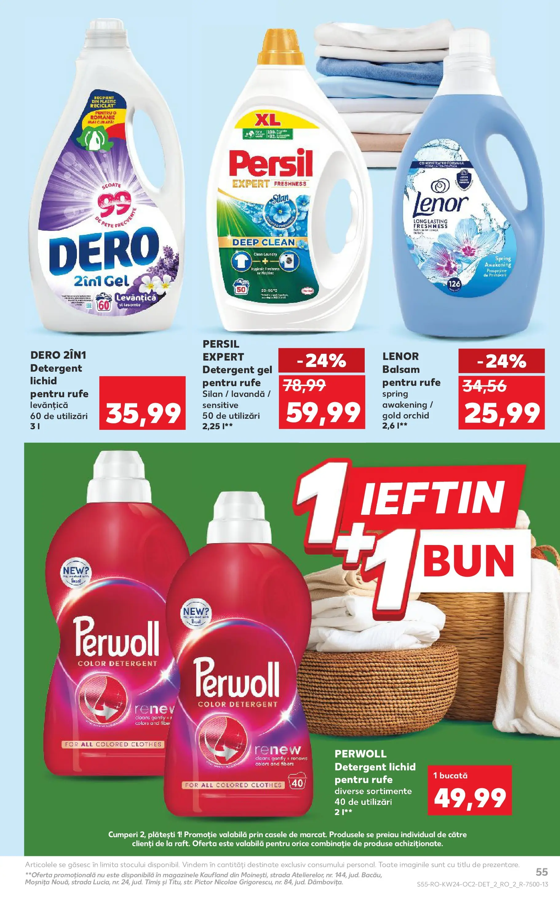 Kaufland Viseu de Sus 10.06.2026 - Revista si Oferta | Pagină: 55 | Produse: Önlük, Balsam, Yorgan, Detergent