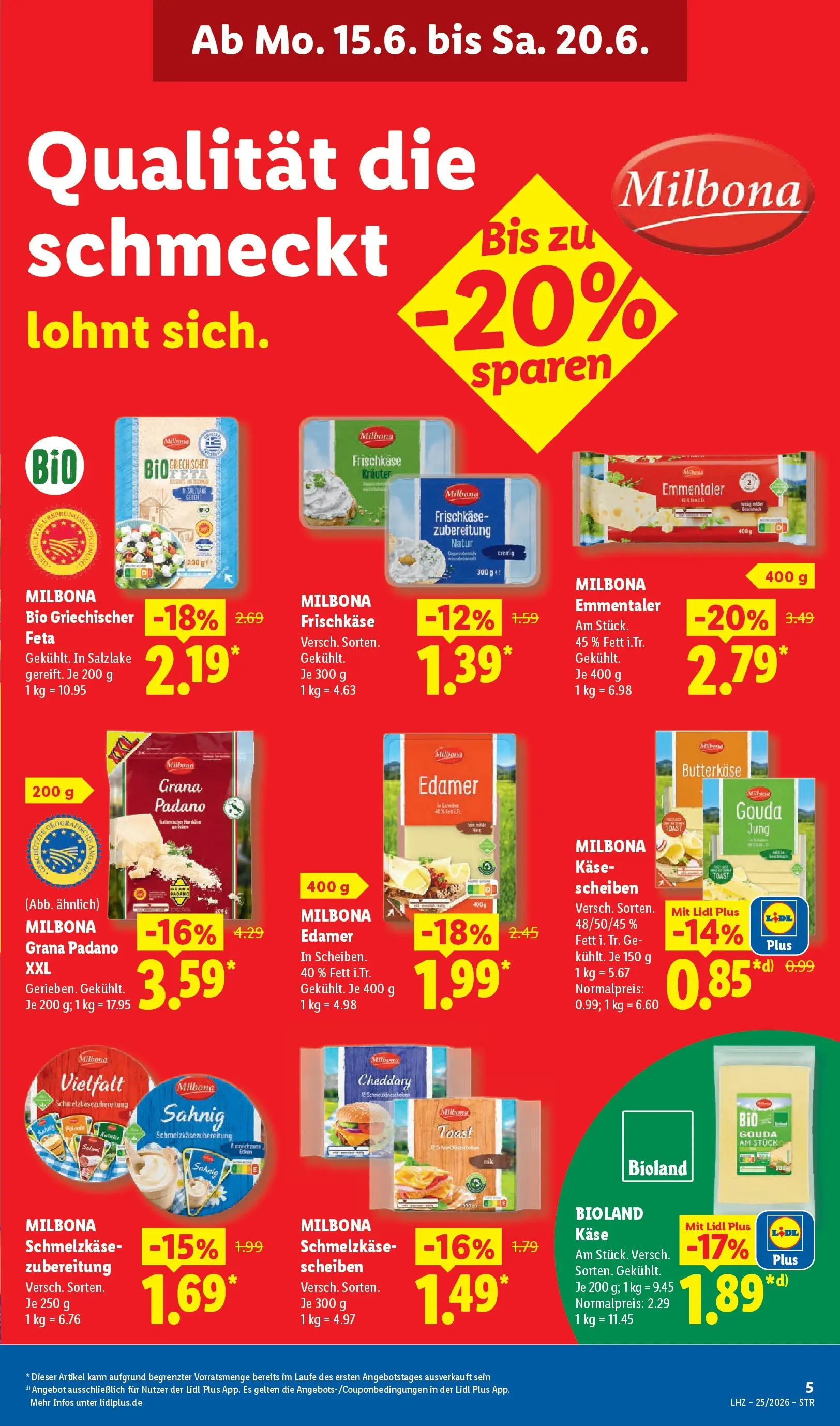 Lidl Prospekt Pocking (ab 15.06.2026) zum Blättern » Angebote | Seite: 13 | Produkte: Feta, Käse, Gouda, Edamer
