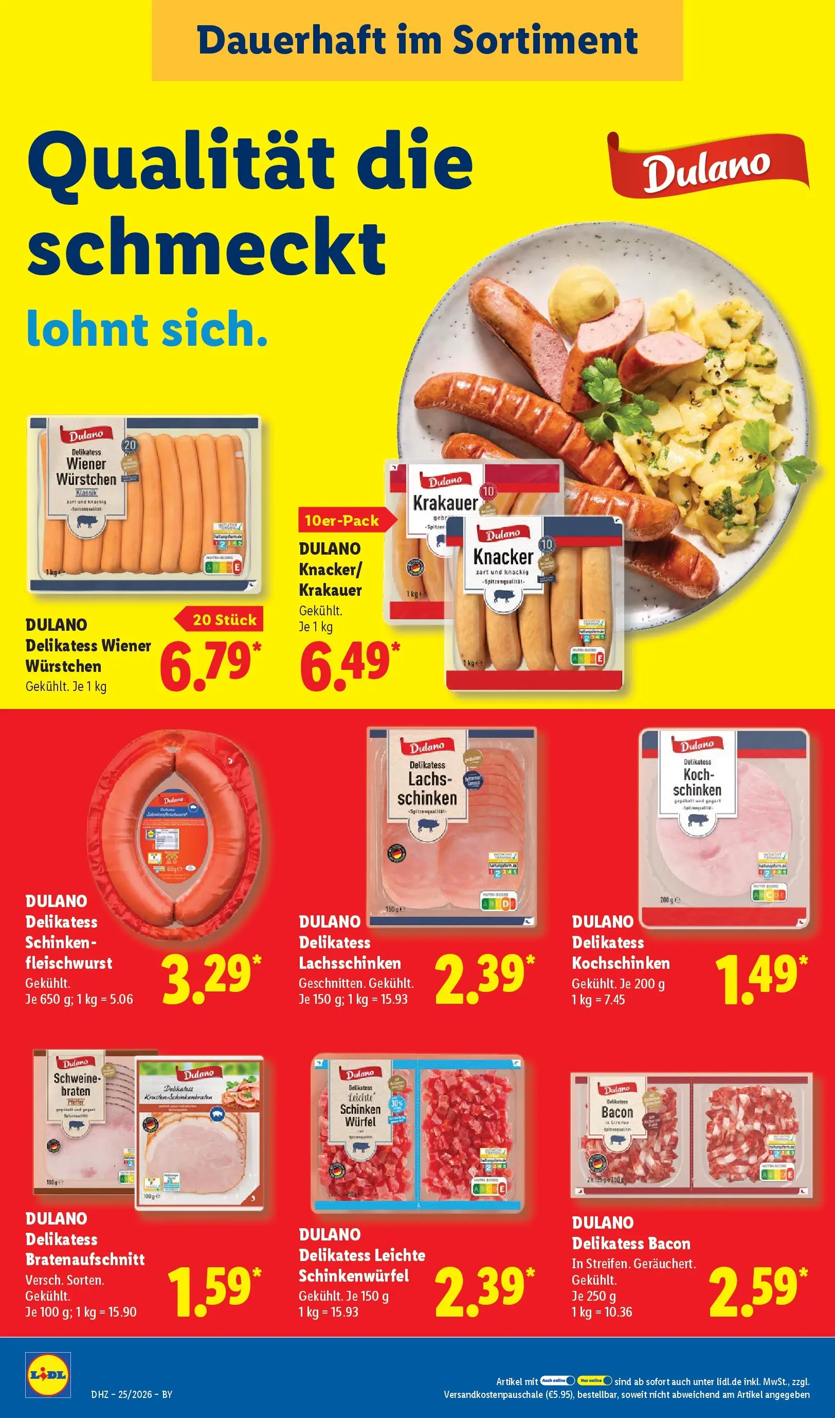 Lidl Prospekt Hof-innenstadt (ab 14.06.2026) zum Blättern » Angebote | Seite: 14 | Produkte: Wiener wurstchen, Lachs, Schinken