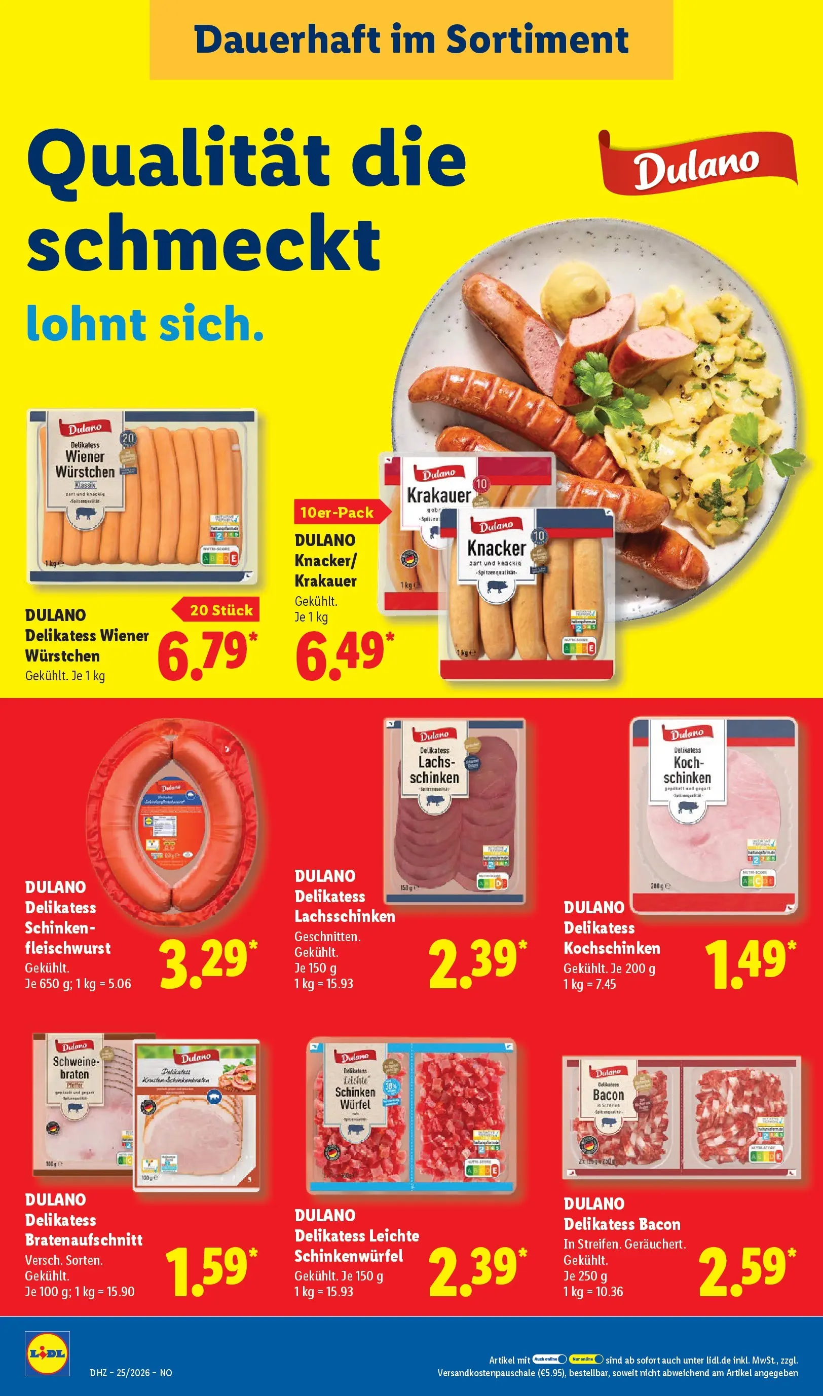 Lidl Prospekt Braunschweig (ab 14.06.2026) zum Blättern » Angebote | Seite: 18 | Produkte: Wiener wurstchen, Schinken