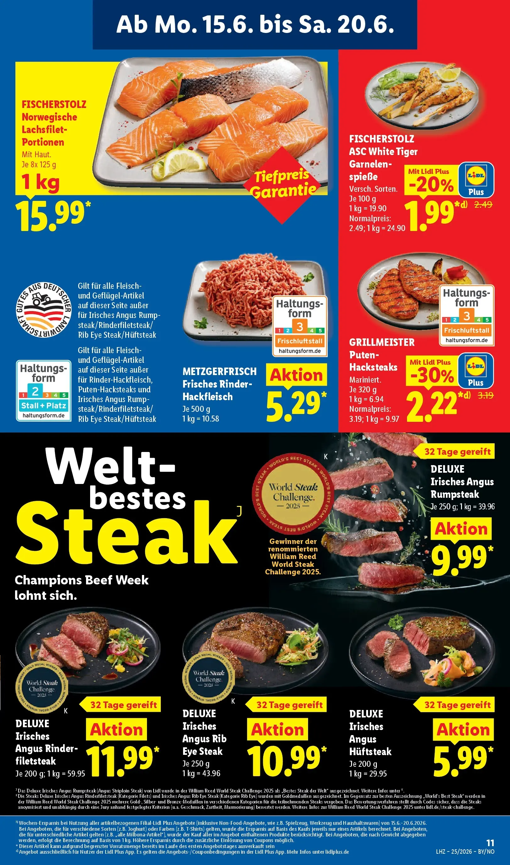 Lidl Prospekt Braunschweig (ab 14.06.2026) zum Blättern » Angebote | Seite: 21 | Produkte: Rumpsteak, Gewicht, Joghurt, Fleisch