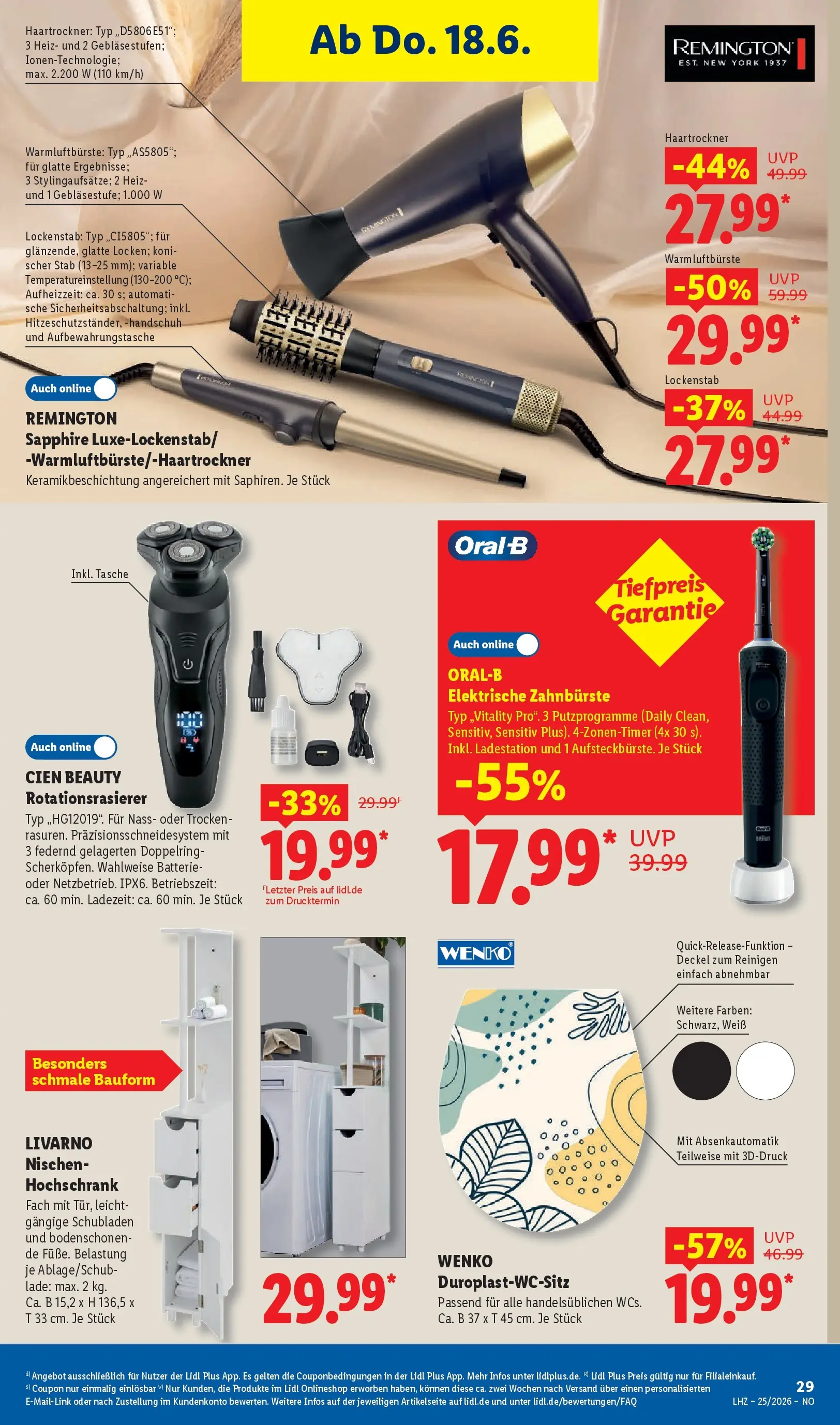 Lidl Prospekt Braunschweig (ab 14.06.2026) zum Blättern » Angebote | Seite: 43 | Produkte: Tasche, Haartrockner, Batterie, Zahnbürste
