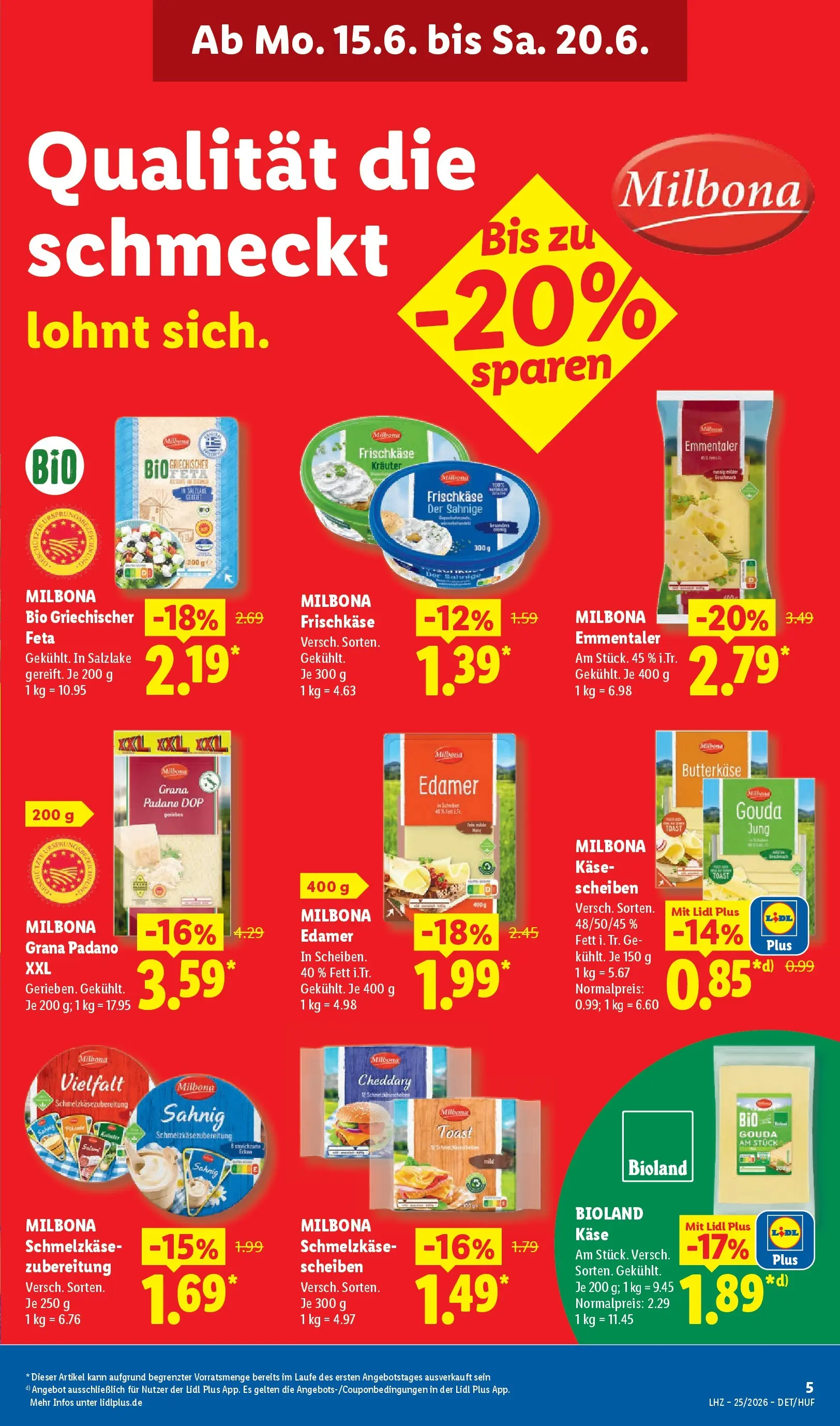 Lidl Prospekt Villingen-schwenningen (ab 14.06.2026) zum Blättern » Angebote | Seite: 13 | Produkte: Feta, Käse, Toast, Gouda