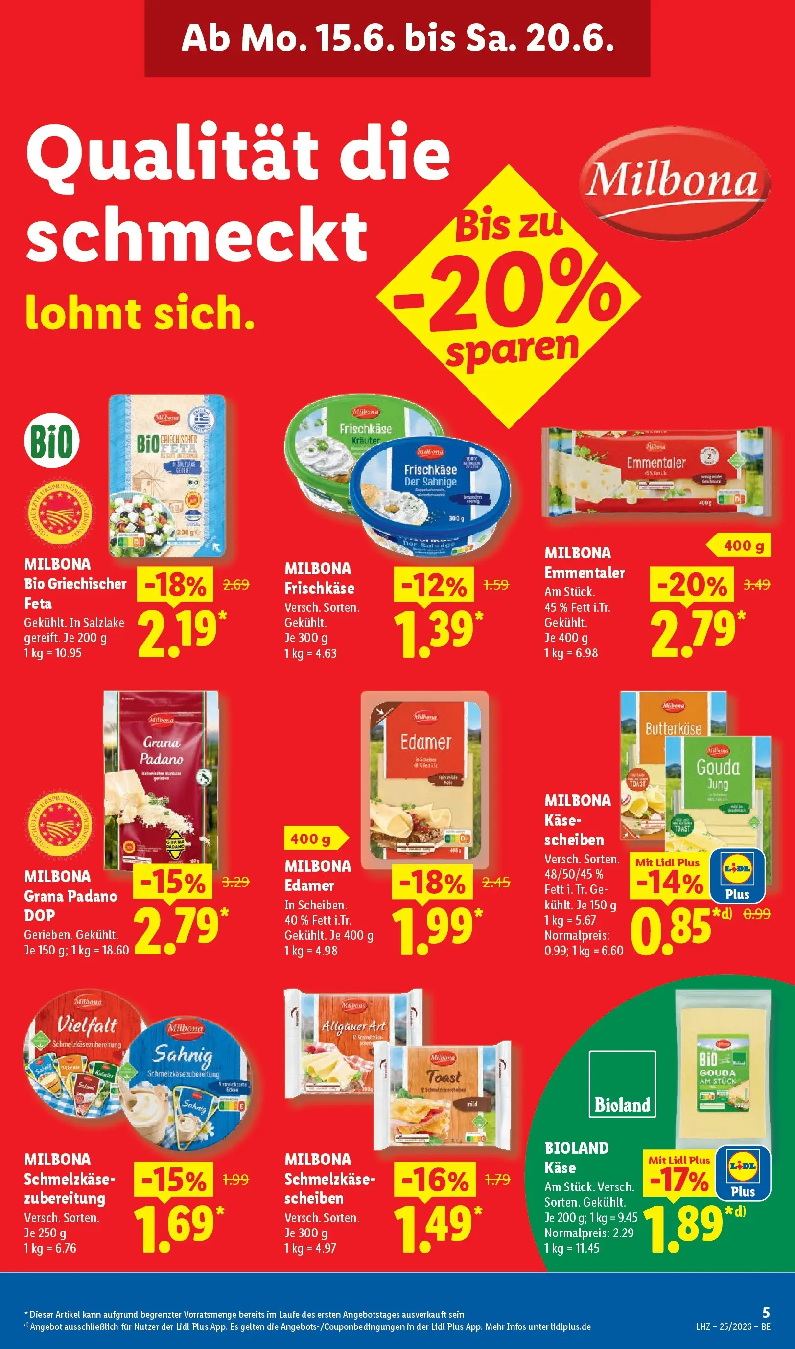 Lidl Prospekt Mahlow (ab 14.06.2026) ยป Angebote online | Seite: 17 | Produkte: Feta, Kรคse, Gouda, Frischkase Lidl Prospekt Mahlow (ab 14.06.2026) zum Blรคttern ยป Angebote | Seite: 17 | Produkte: Feta, Kรคse, Gouda, Frischkase