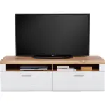 M&ouml;belix TV-Lowboard Auris B: 163,2 cm Eiche Dekor / Wei&szlig;