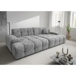 BIGSOFA Bosco, Silberfarben B: 304 cm