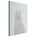 M&ouml;belix Leinwandbild Lama Pastellblau Grauwei&szlig; B: 40 cm