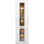 M&ouml;belix Vitrine Auris B: 60 cm Eiche Dekor/Wei&szlig;