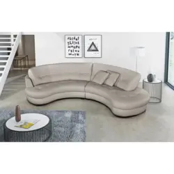 Ecksofa Bretania Hellgrau S: 300x113 cm
