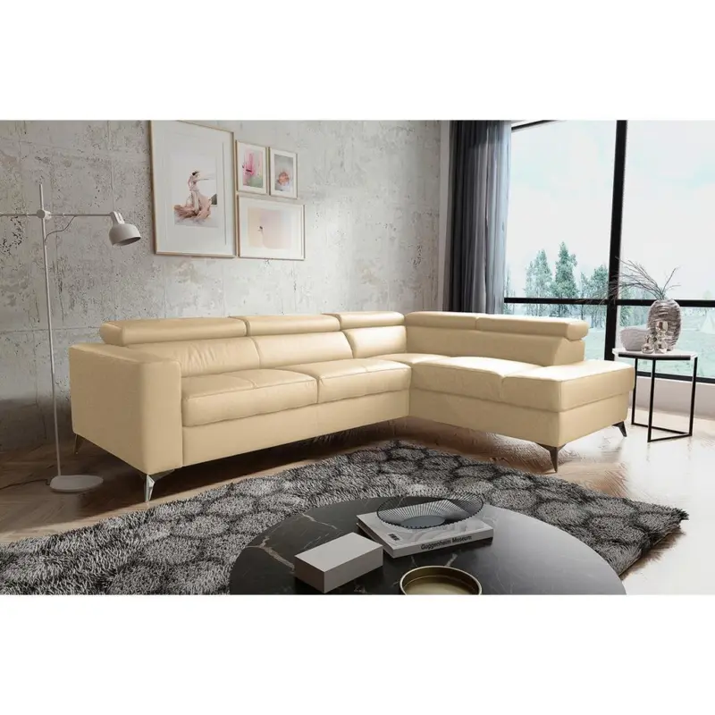 ECKSOFA Mondo, Beige S: 286x208 cm